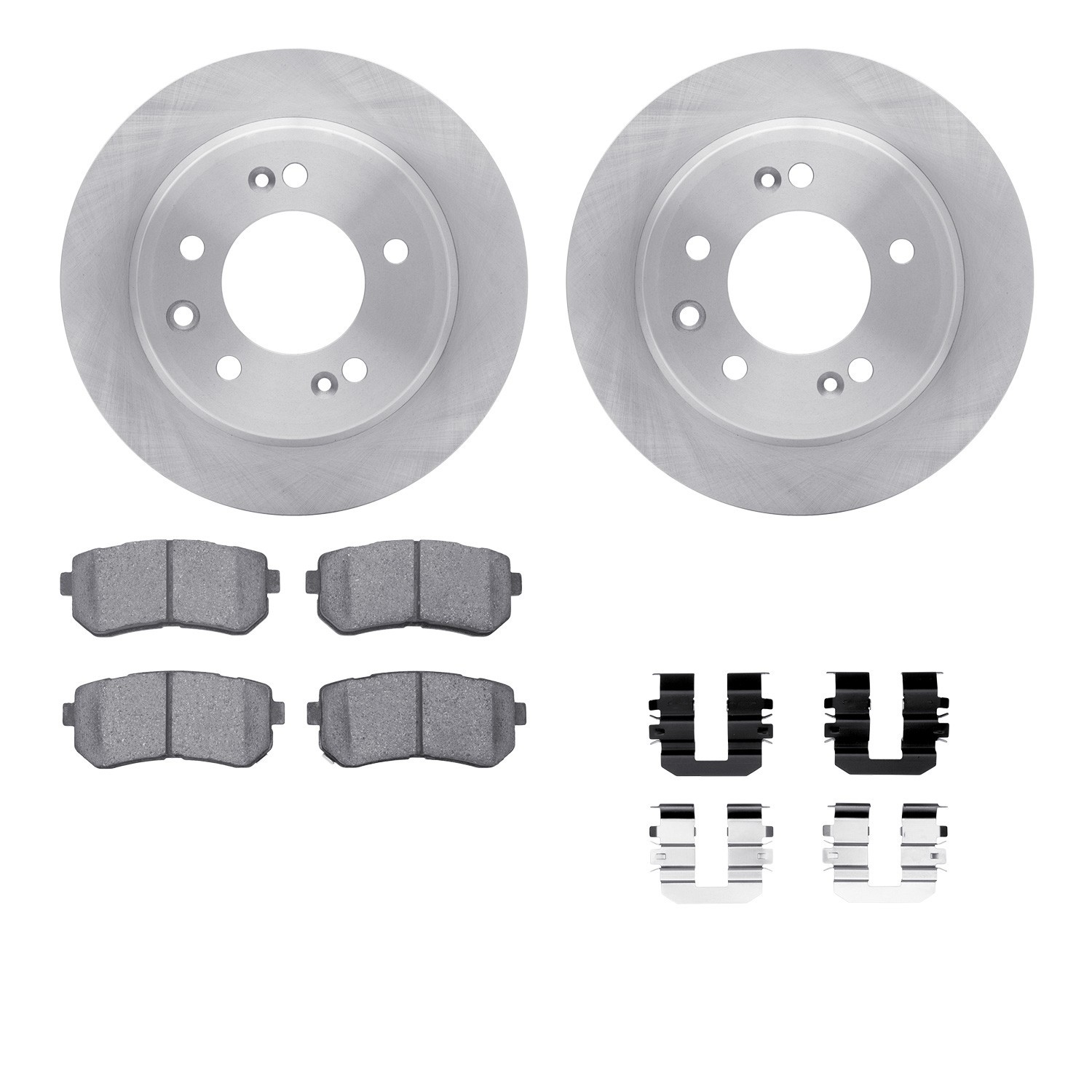 DYN 6512-03288 DFC Brake Rotor with 5000 Brake Pads and Hardware Kit