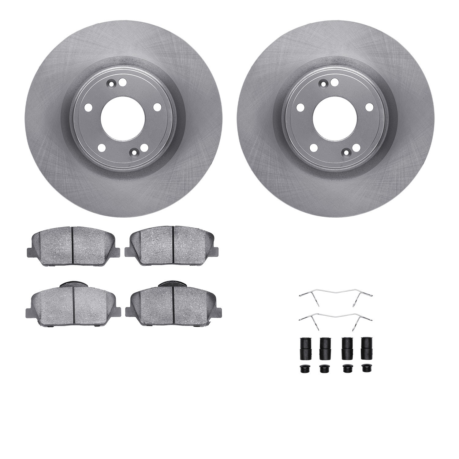 DYN 6512-03306 DFC Brake Rotor with 5000 Brake Pads and Hardware Kit
