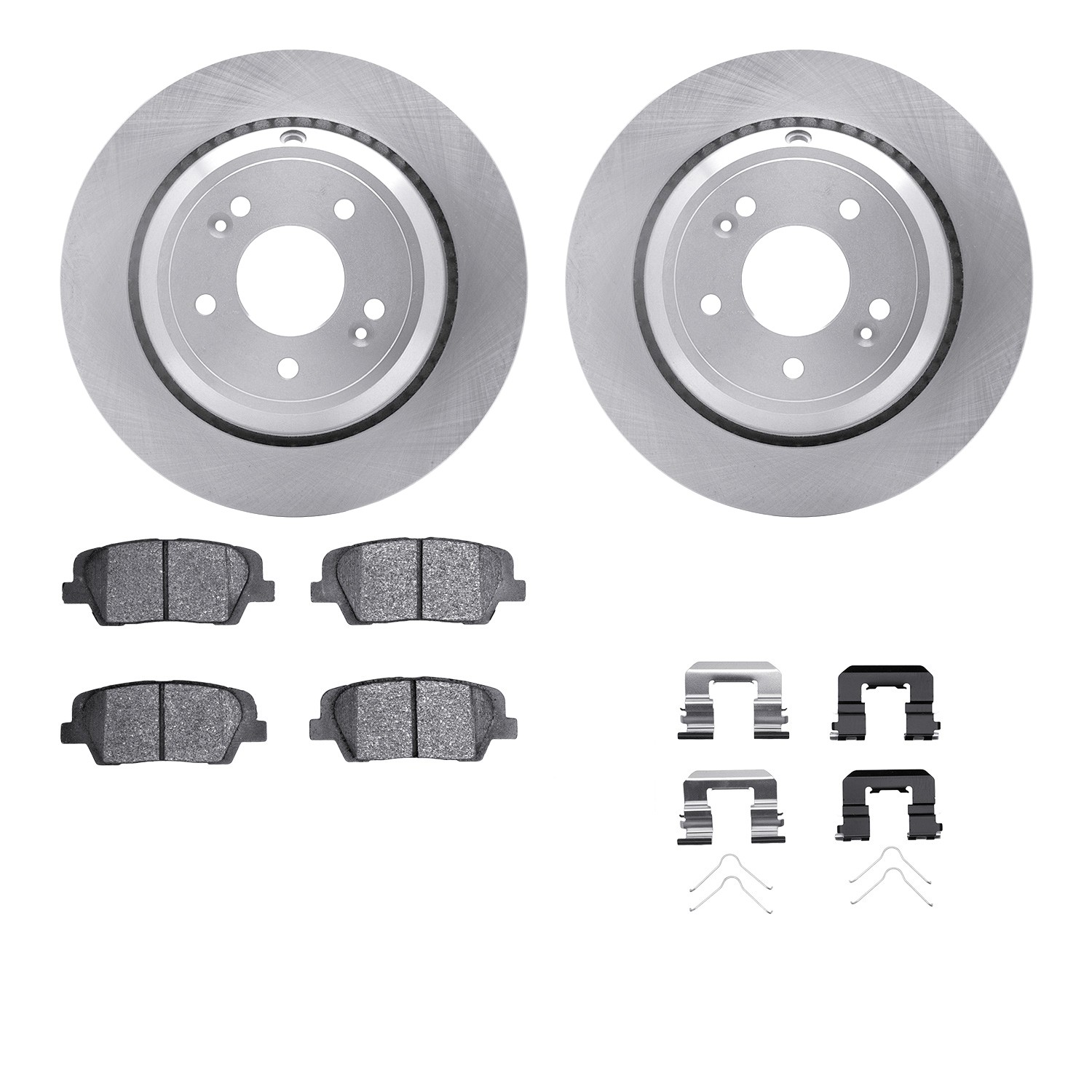 DYN 6512-03309 DFC Brake Rotor with 5000 Brake Pads and Hardware Kit