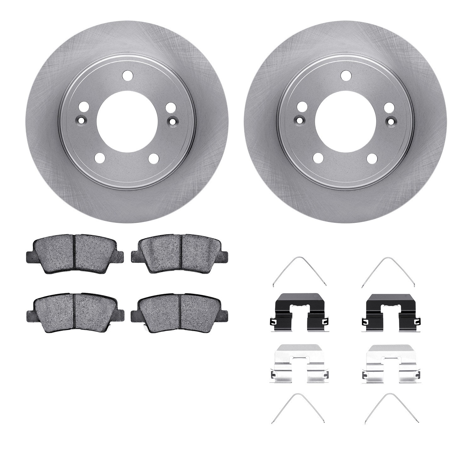 DYN-6512-03322 DFC Brake Rotor with 5000 Brake Pads and Hardware Kit