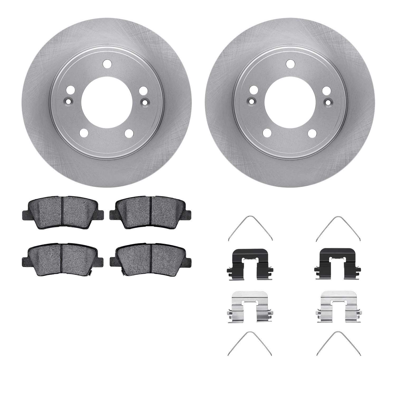 DYN-6512-03323 DFC Brake Rotor with 5000 Brake Pads and Hardware Kit