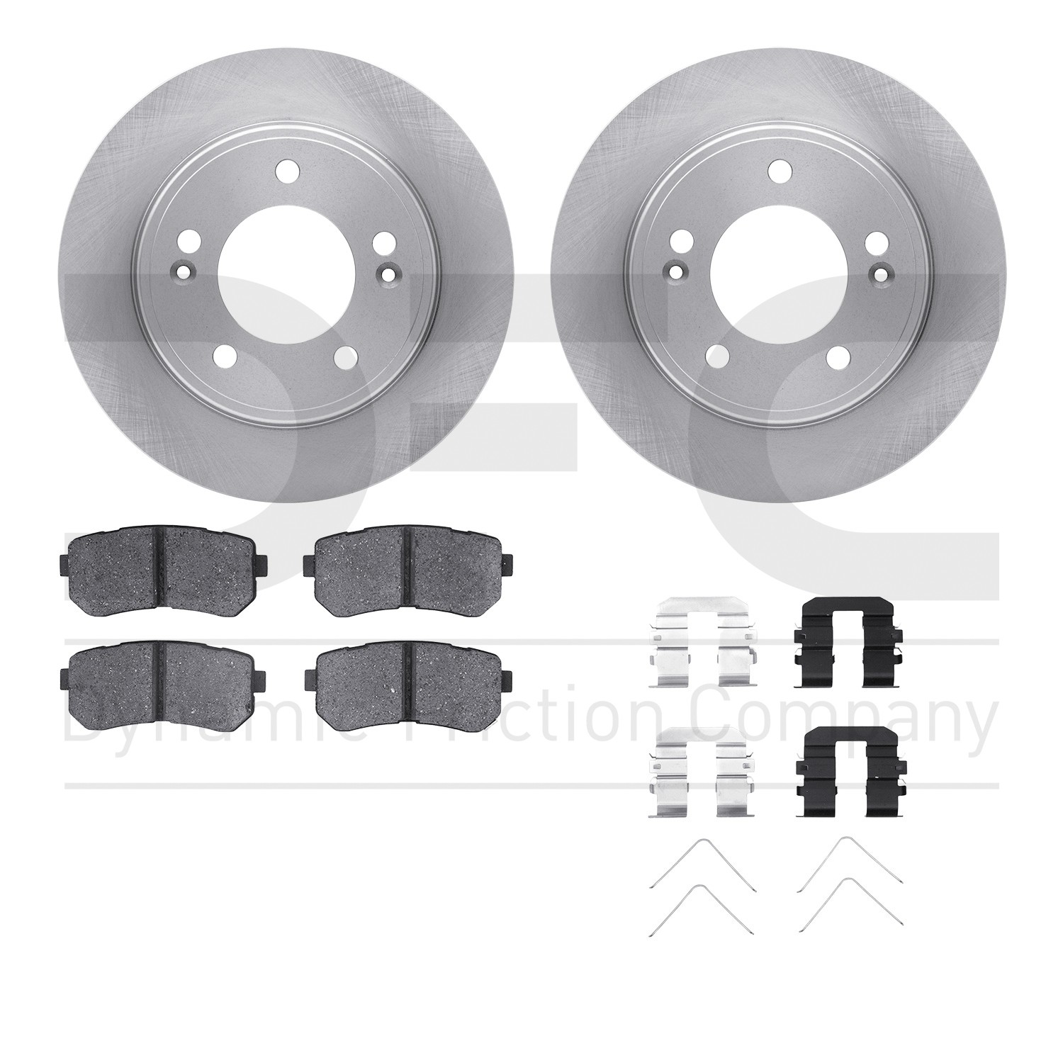 DYN 6512-03324 DFC Brake Rotor with 5000 Brake Pads and Hardware Kit