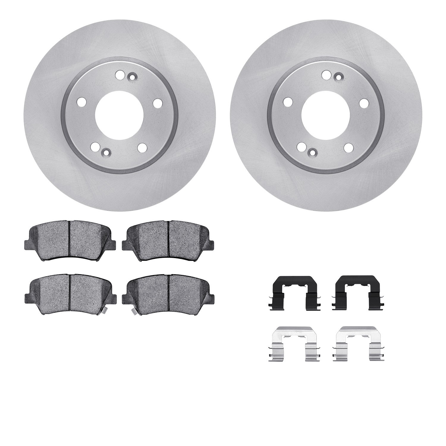 DYN-6512-03338 DFC Brake Rotor with 5000 Brake Pads and Hardware Kit