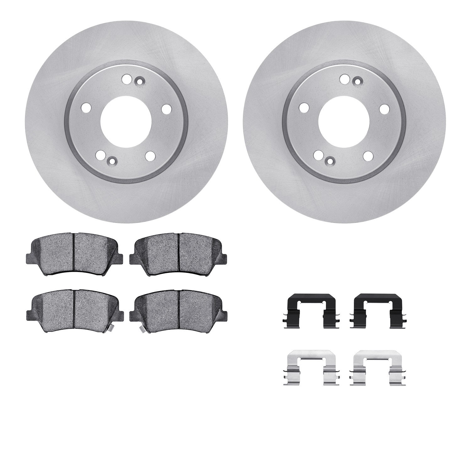 DYN-6512-03339 DFC Brake Rotor with 5000 Brake Pads and Hardware Kit