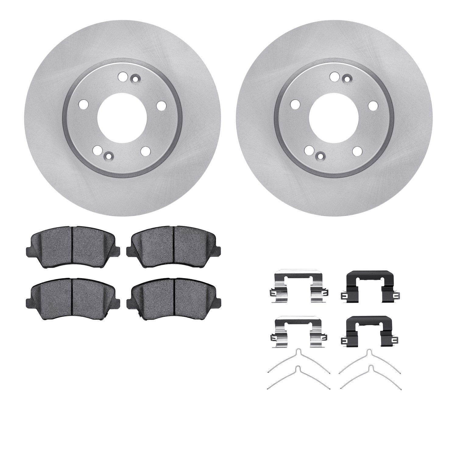 DYN 6512-03340 DFC Brake Rotor with 5000 Brake Pads and Hardware Kit