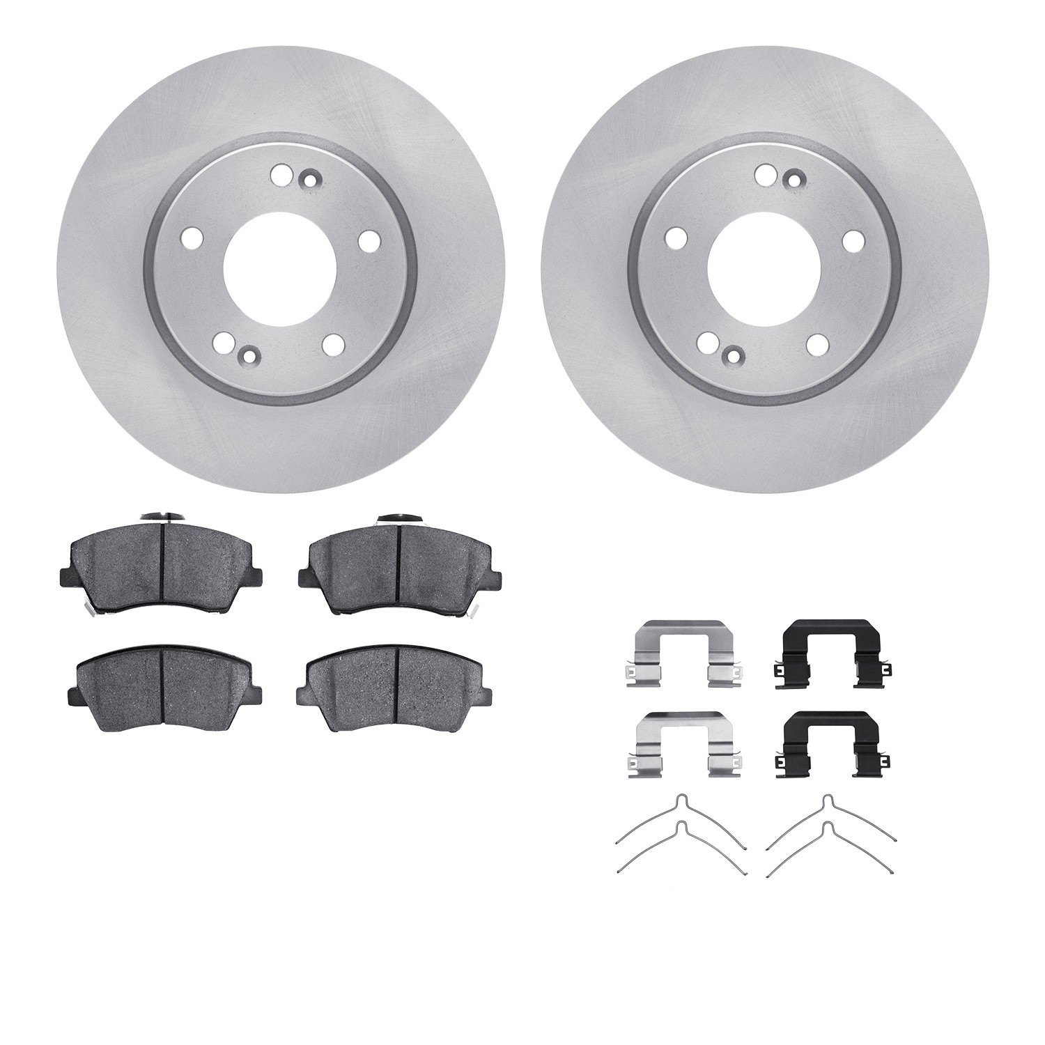 DYN-6512-03341 DFC Brake Rotor with 5000 Brake Pads and Hardware Kit