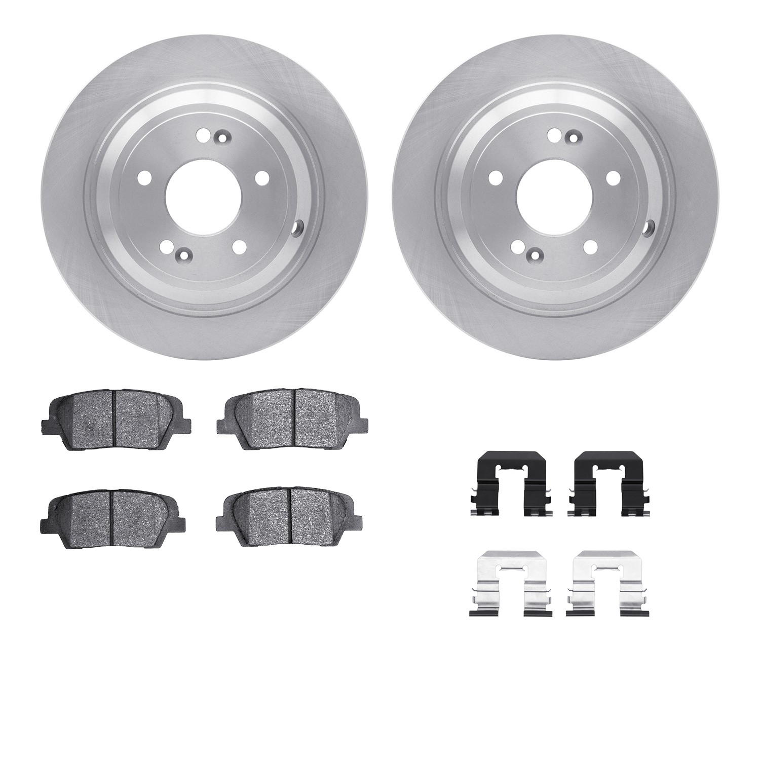 DYN 6512-03350 DFC Brake Rotor with 5000 Brake Pads and Hardware Kit