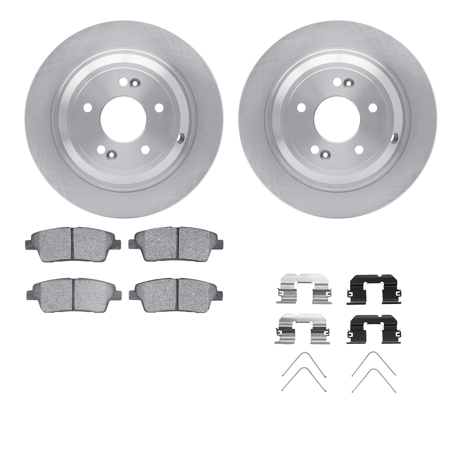 DYN 6512-03351 DFC Brake Rotor with 5000 Brake Pads and Hardware Kit