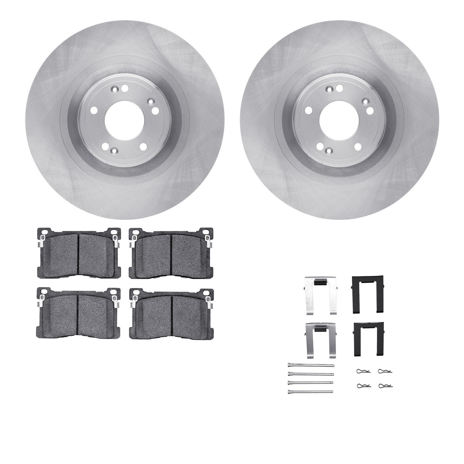 DYN 6512-03356 DFC Brake Rotor with 5000 Brake Pads and Hardware Kit