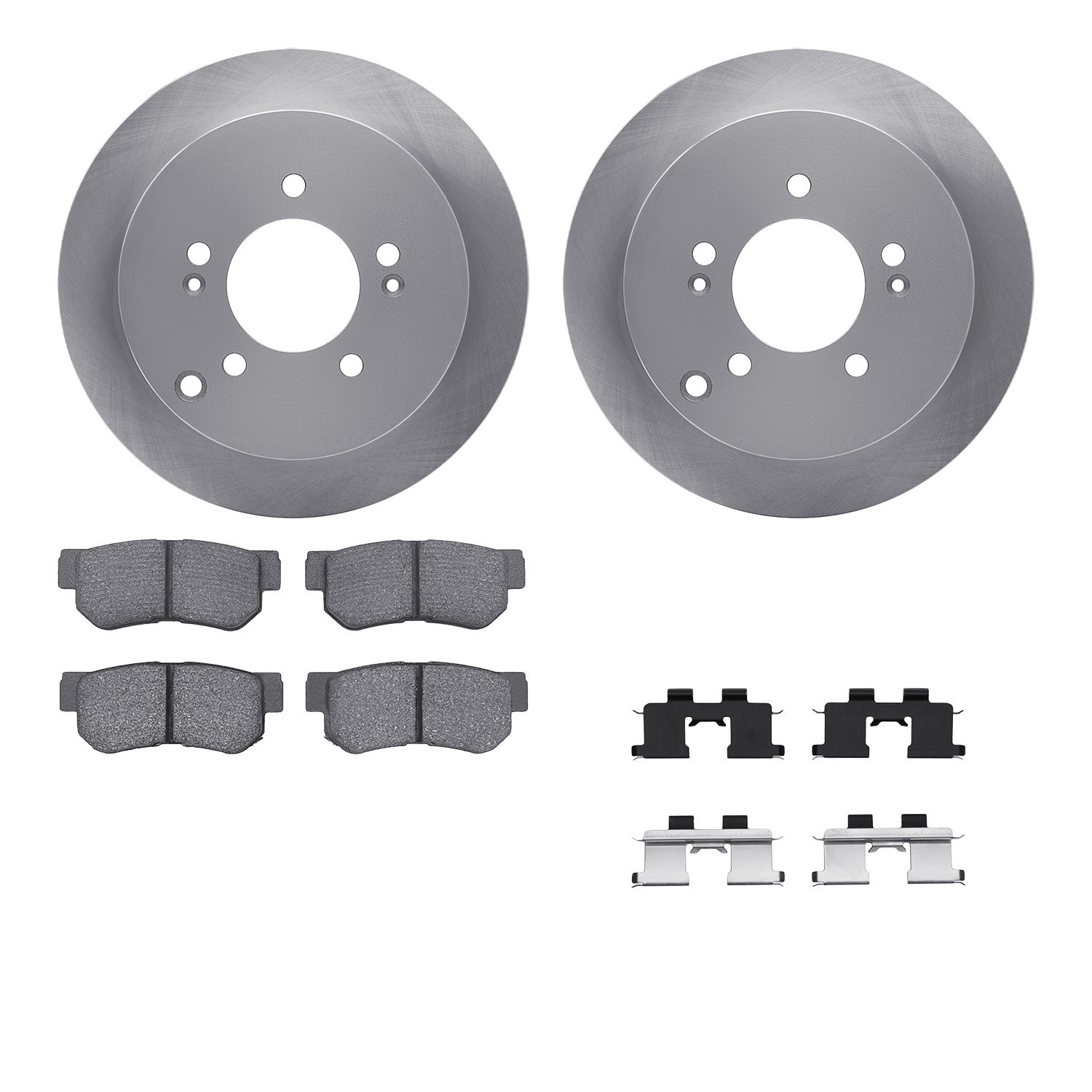 DYN-6512-03376 DFC Brake Rotor with 5000 Brake Pads and Hardware Kit