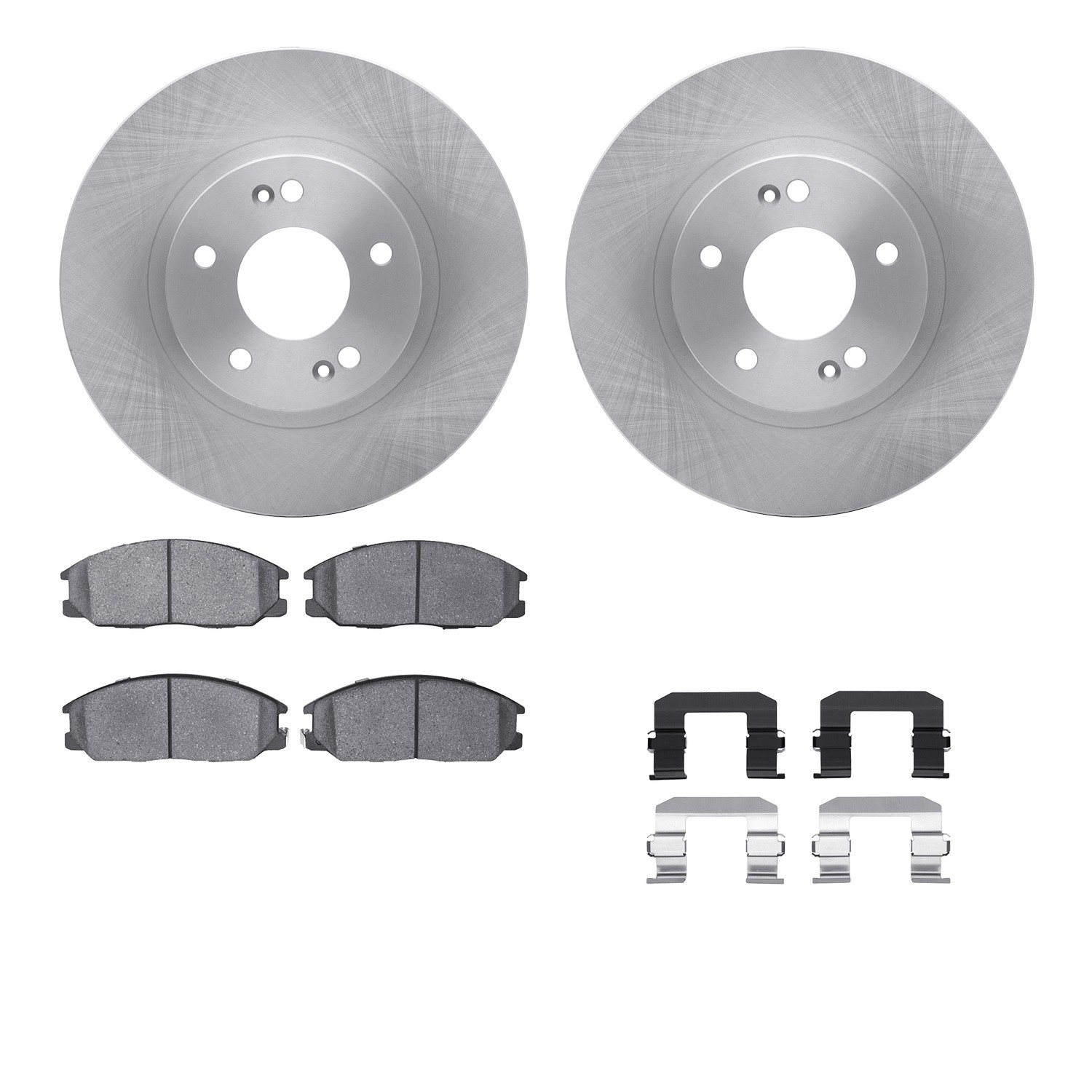 DYN 6512-03381 DFC Brake Rotor with 5000 Brake Pads and Hardware Kit