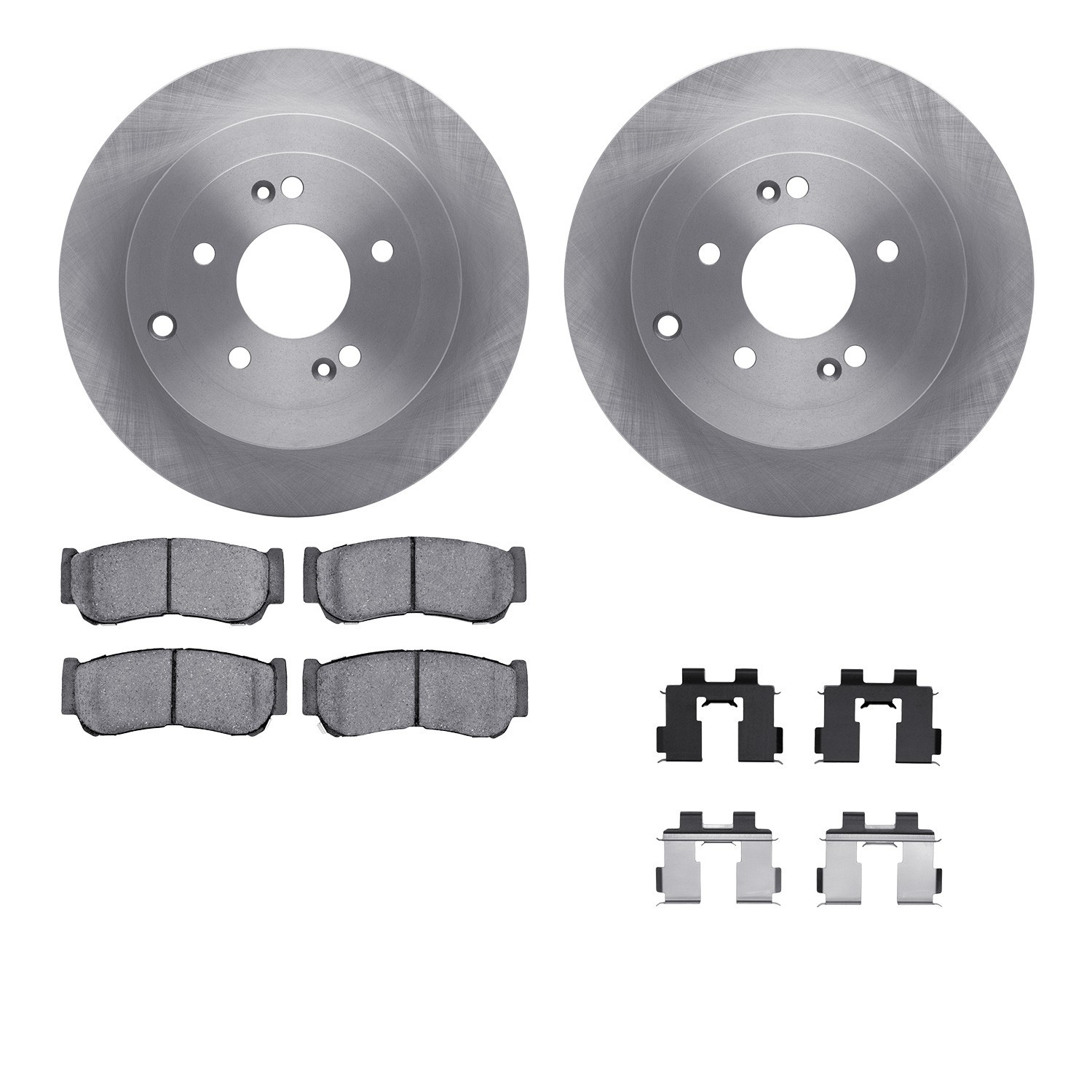 DYN-6512-03384 DFC Brake Rotor with 5000 Brake Pads and Hardware Kit