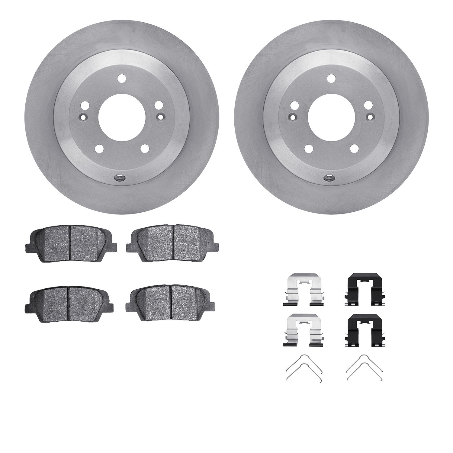 DYN-6512-03399 DFC Brake Rotor with 5000 Brake Pads and Hardware Kit