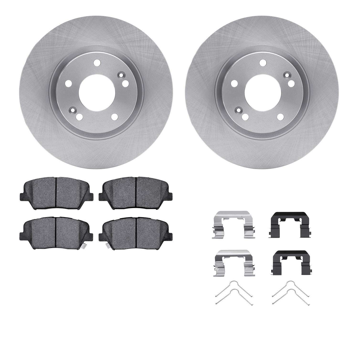 DYN-6512-03402 DFC Brake Rotor with 5000 Brake Pads and Hardware Kit