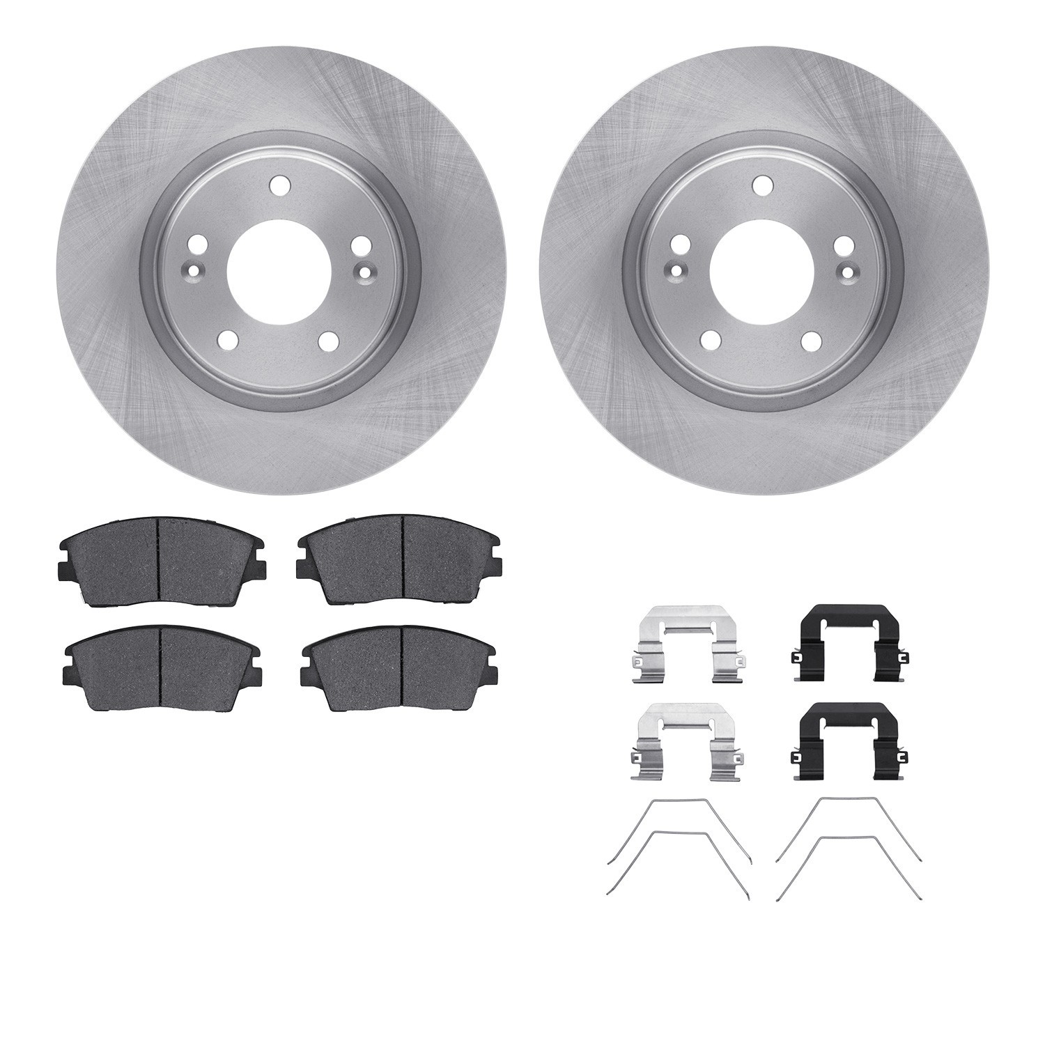 DYN 6512-03428 DFC Brake Rotor with 5000 Brake Pads and Hardware Kit