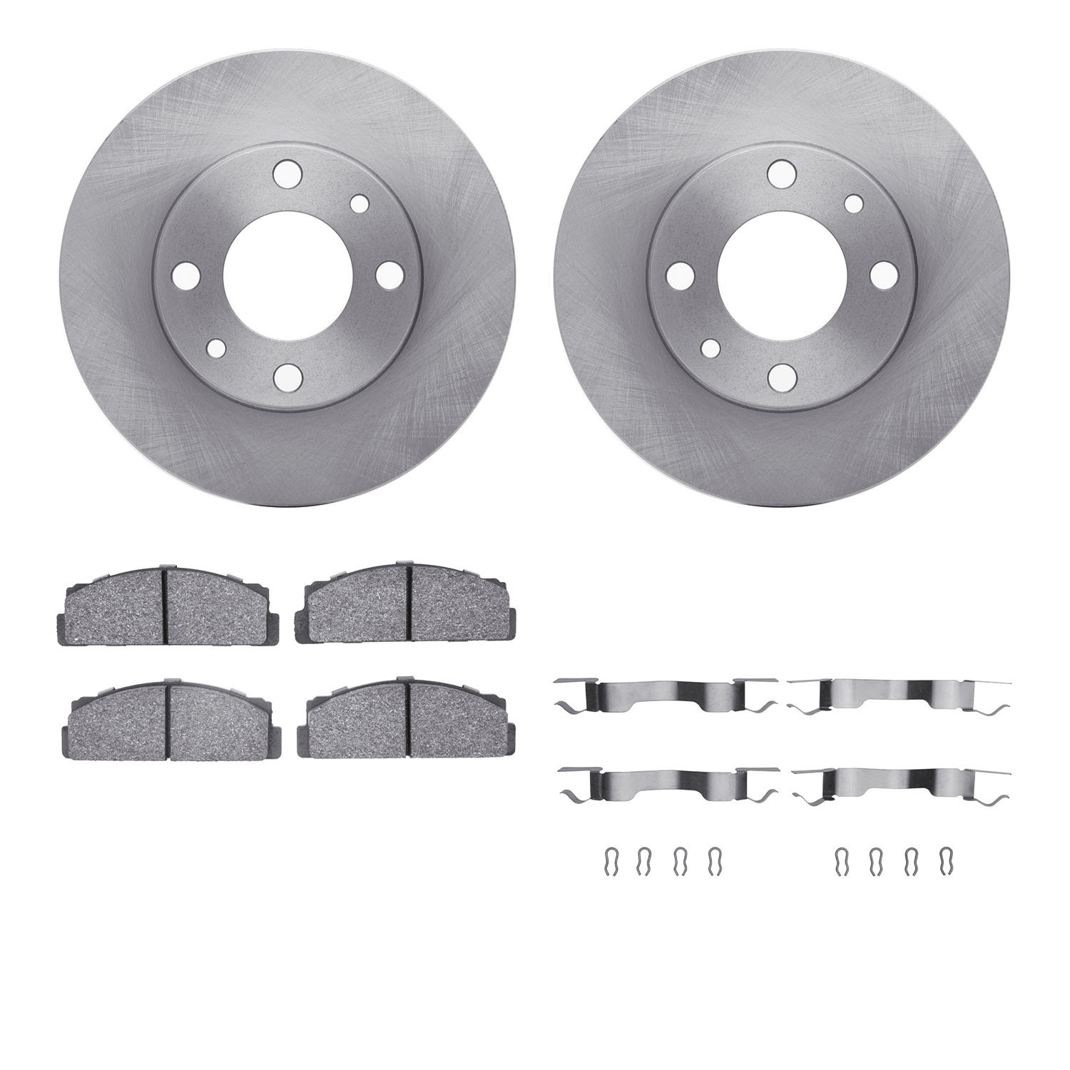 DYN 6512-07011 DFC Brake Rotor with 5000 Brake Pads and Hardware Kit