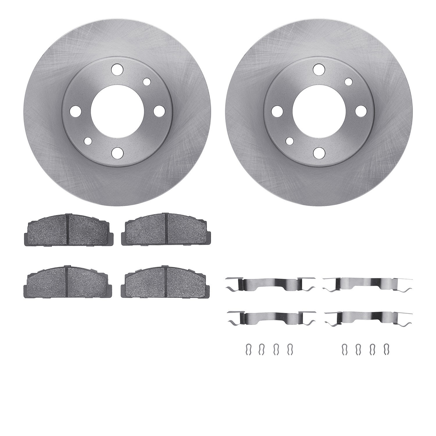 DYN 6512-07012 DFC Brake Rotor with 5000 Brake Pads and Hardware Kit