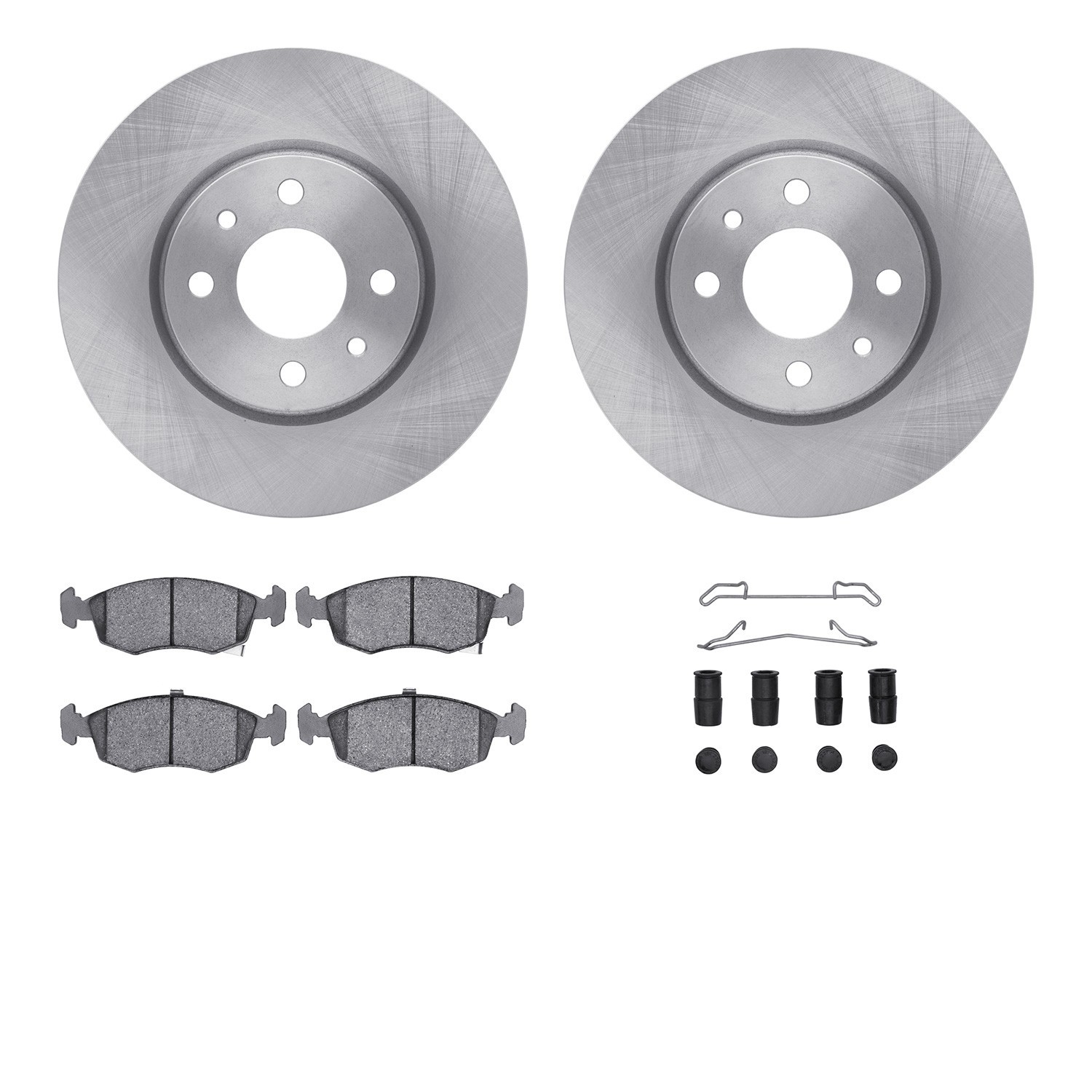 DYN 6512-07021 DFC Brake Rotor with 5000 Brake Pads and Hardware Kit