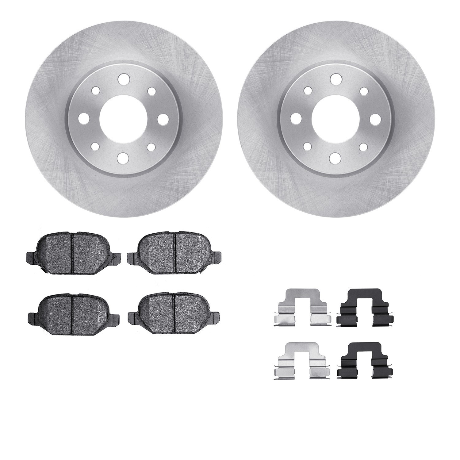DYN 6512-07030 DFC Brake Rotor with 5000 Brake Pads and Hardware Kit