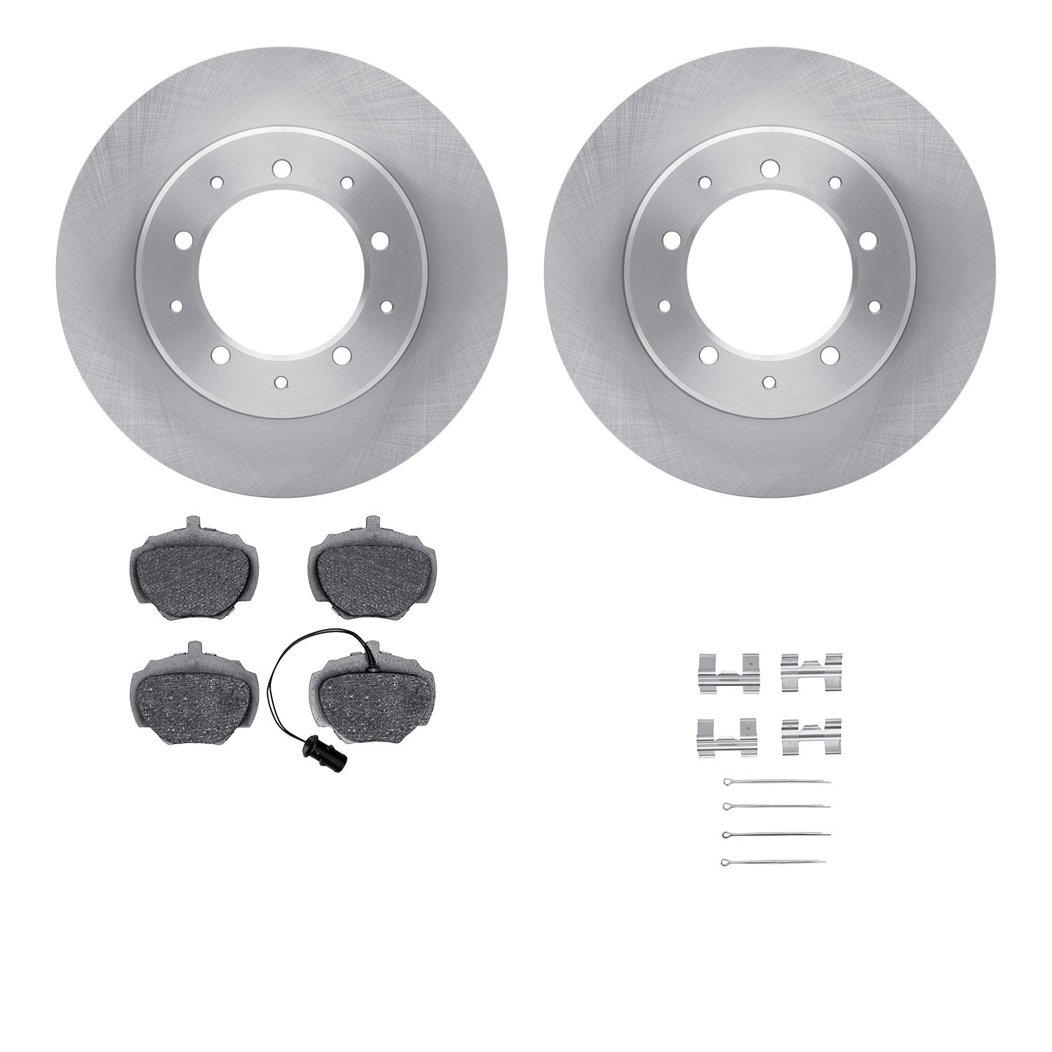 DYN 6512-11048 DFC Brake Rotor with 5000 Brake Pads and Hardware Kit