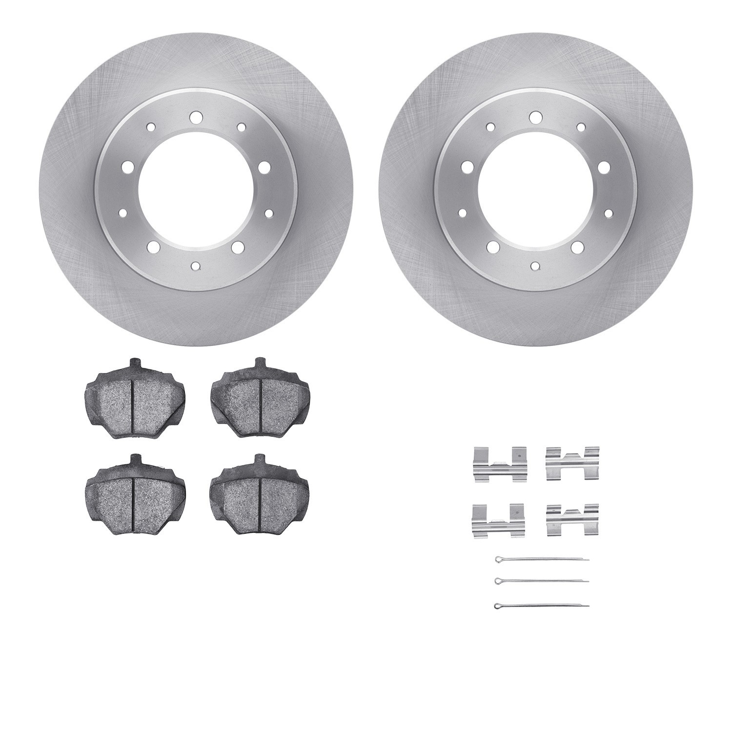 DYN 6512-11049 DFC Brake Rotor with 5000 Brake Pads and Hardware Kit