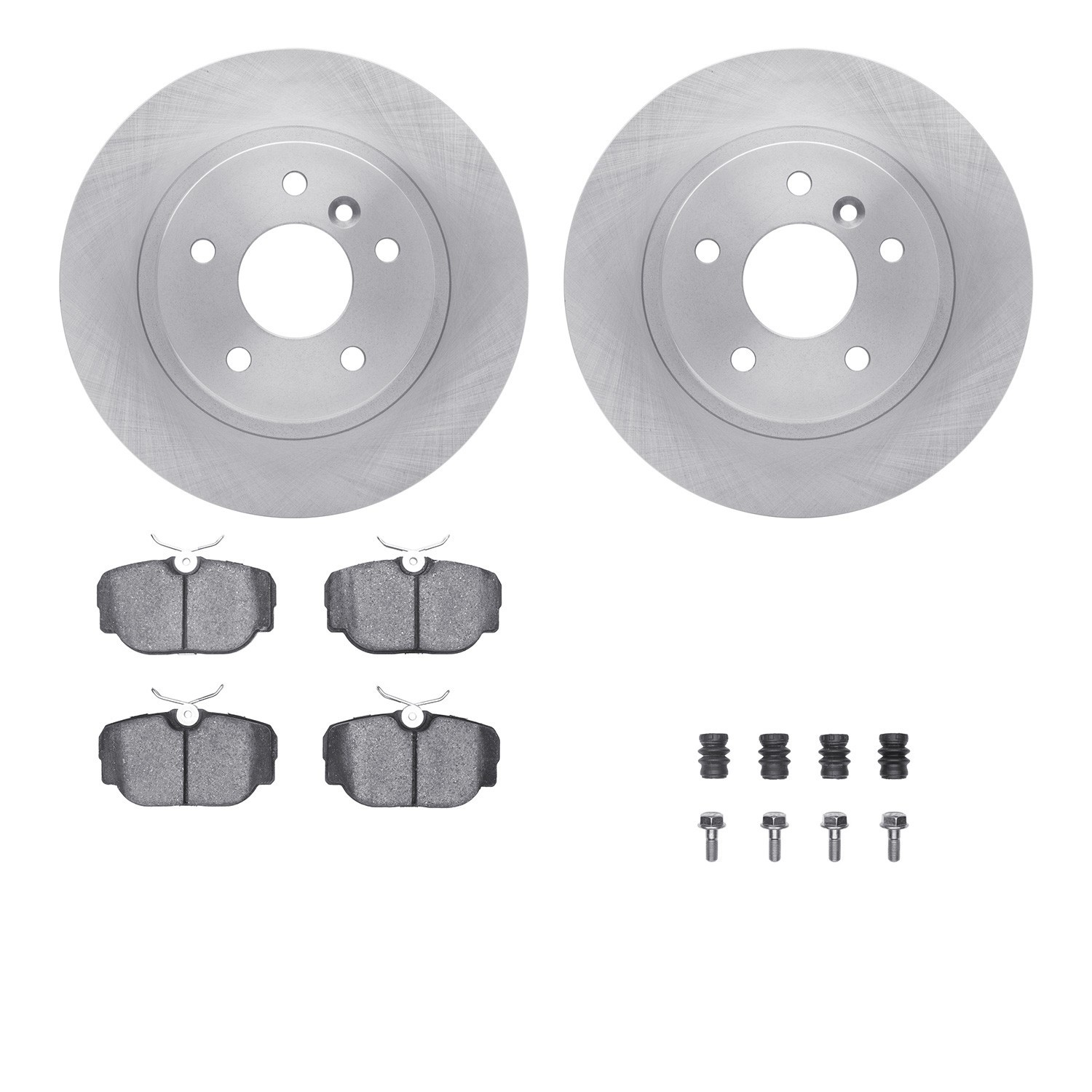 DYN 6512-11057 DFC Brake Rotor with 5000 Brake Pads and Hardware Kit