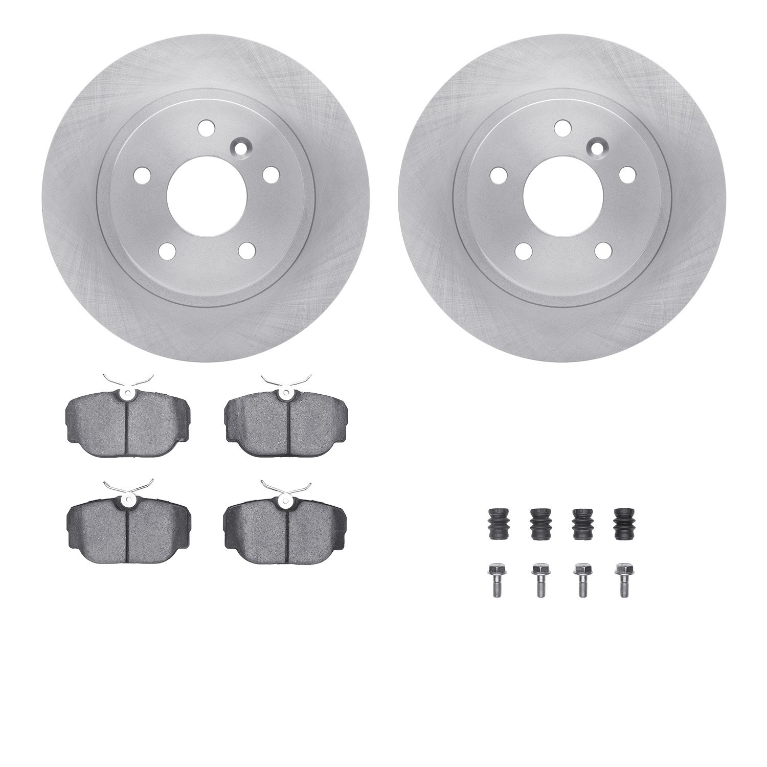 DYN 6512-11058 DFC Brake Rotor with 5000 Brake Pads and Hardware Kit