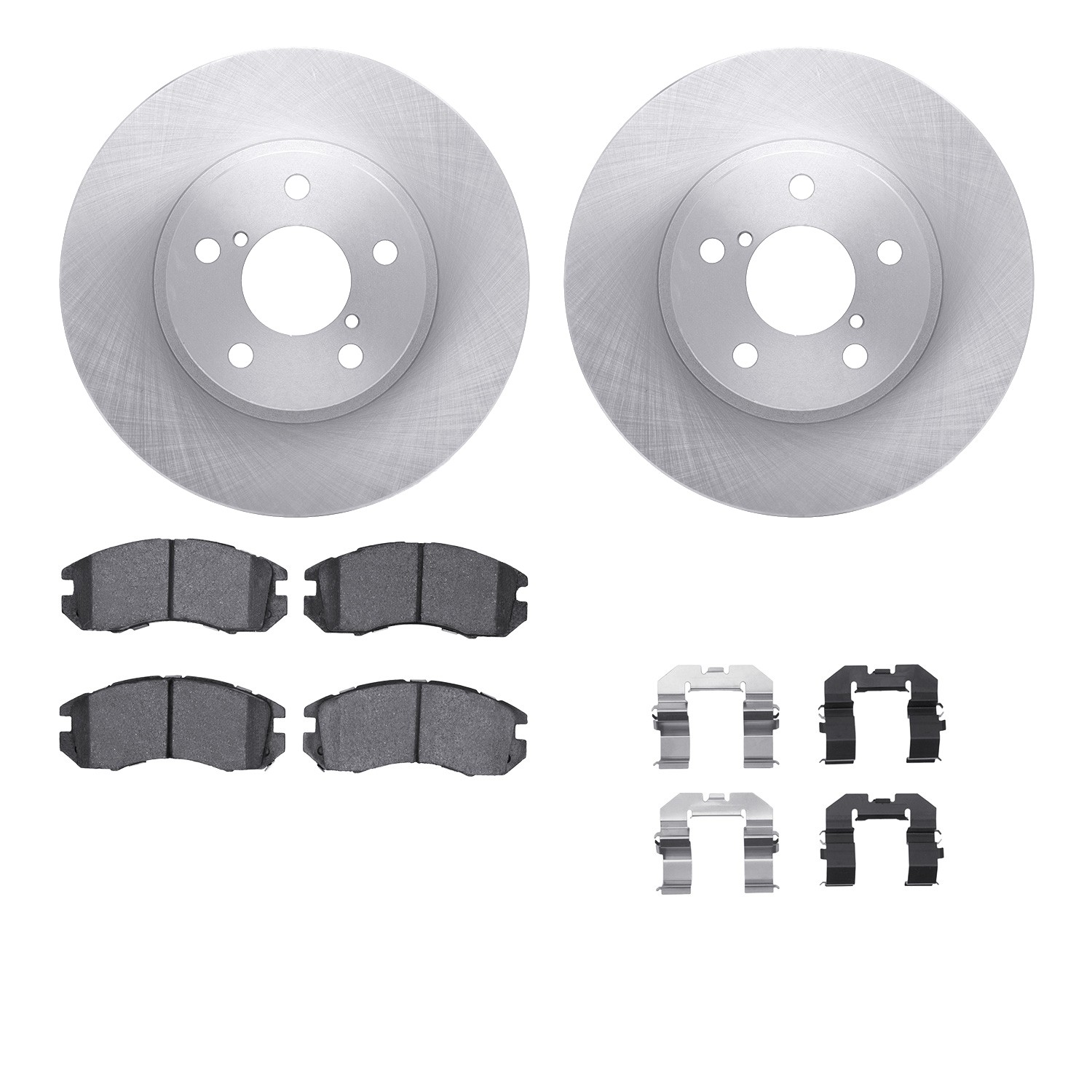 DYN 6512-13069 DFC Brake Rotor with 5000 Brake Pads and Hardware Kit