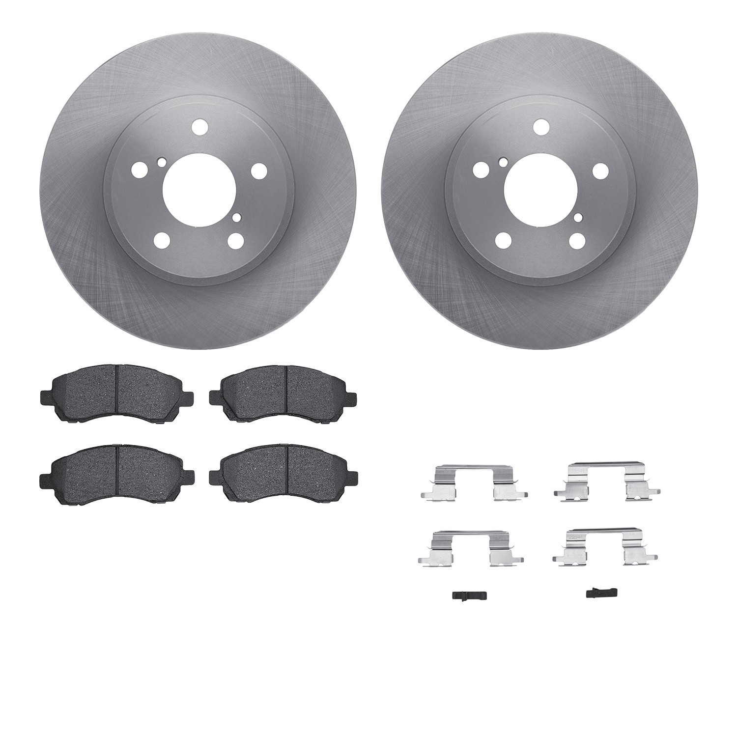 DYN 6512-13070 DFC Brake Rotor with 5000 Brake Pads and Hardware Kit