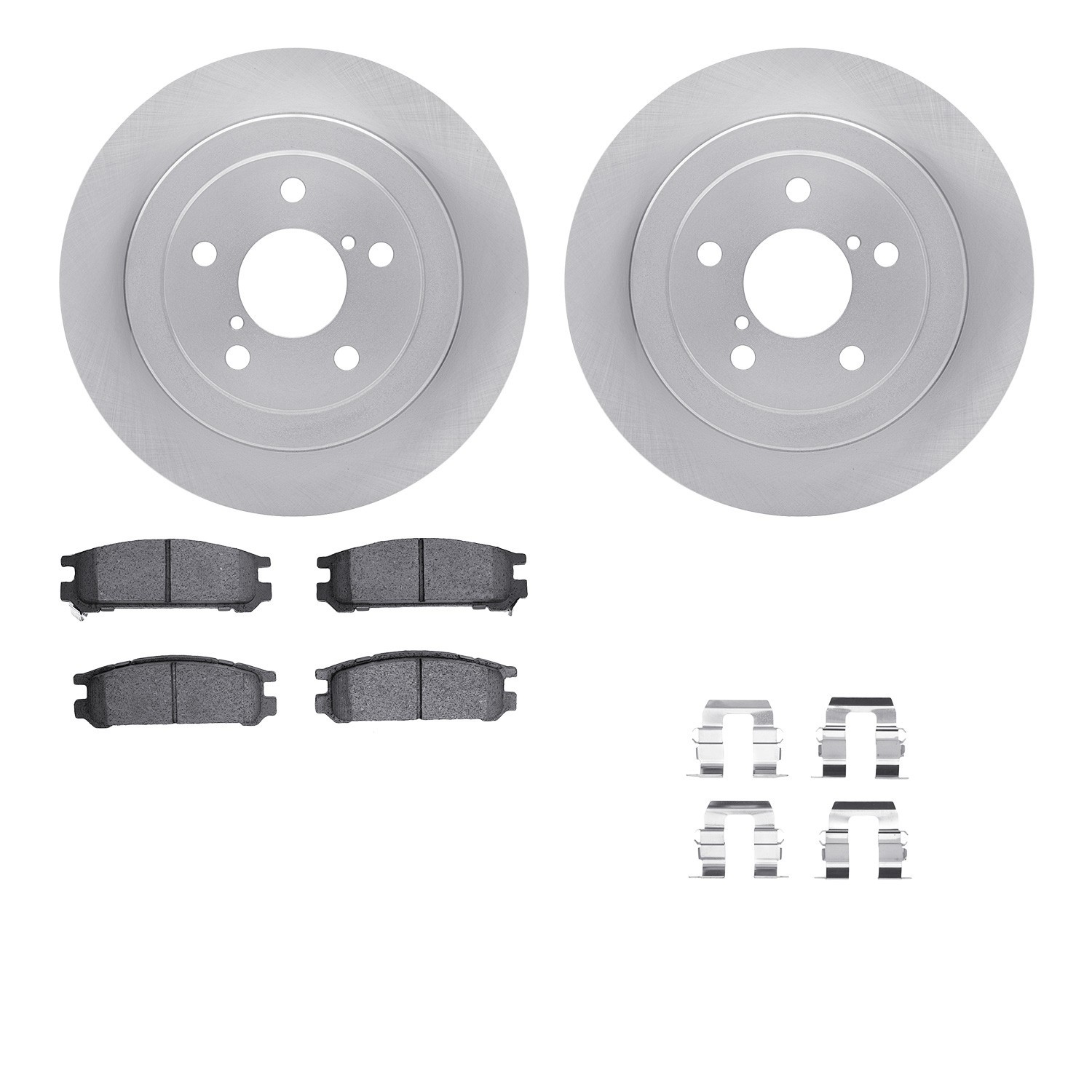 DYN 6512-13075 DFC Brake Rotor with 5000 Brake Pads and Hardware Kit