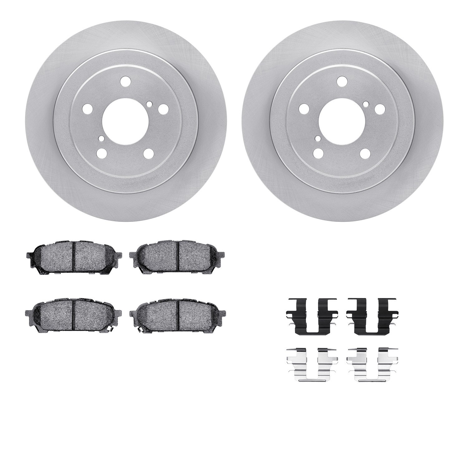 DYN 6512-13077 DFC Brake Rotor with 5000 Brake Pads and Hardware Kit
