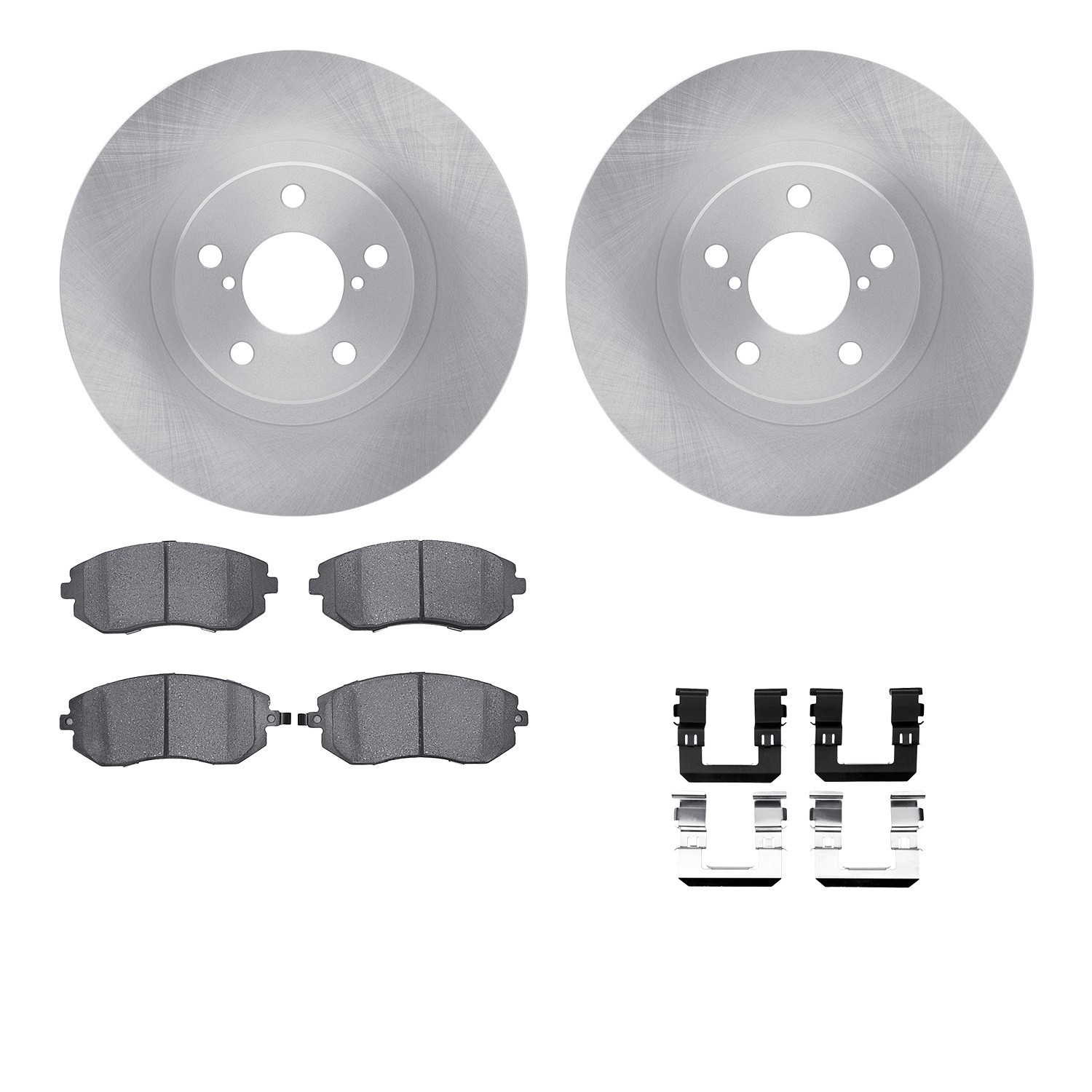 DYN-6512-13086 DFC Brake Rotor with 5000 Brake Pads and Hardware Kit