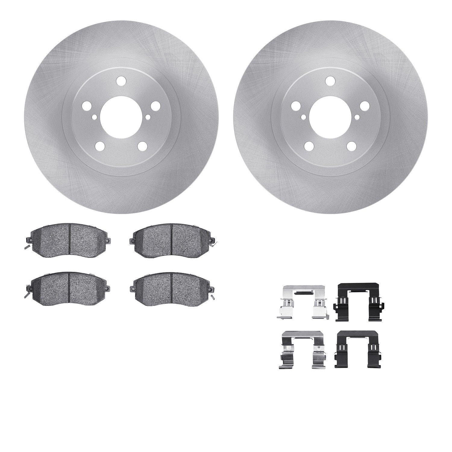 DYN-6512-13095 DFC Brake Rotor with 5000 Brake Pads and Hardware Kit
