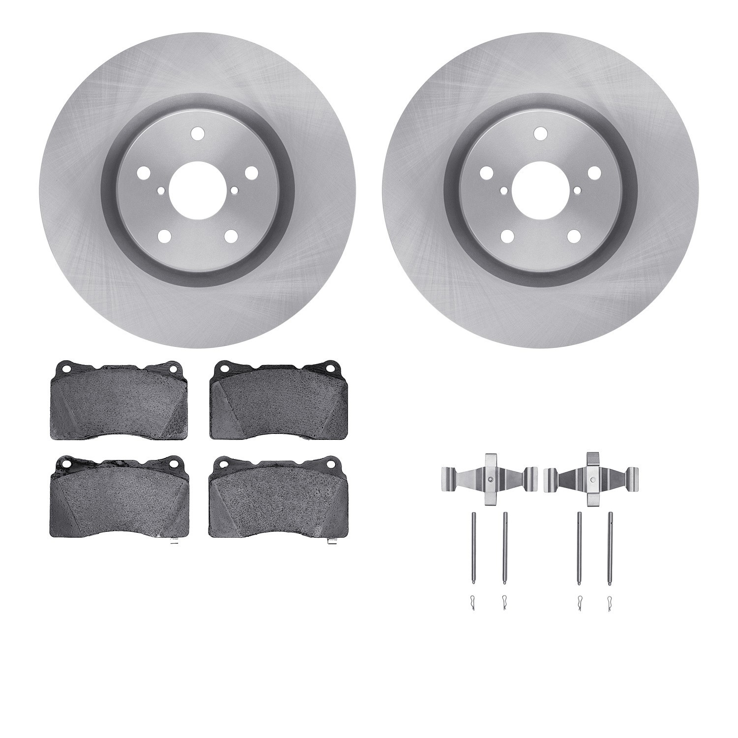 DYN 6512-13126 DFC Brake Rotor with 5000 Brake Pads and Hardware Kit
