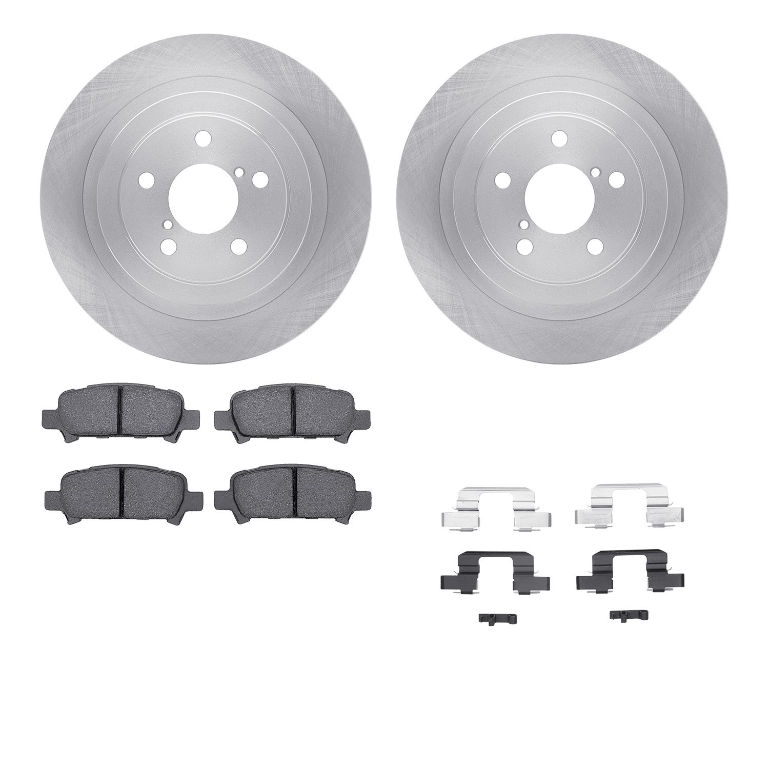 DYN 6512-13145 DFC Brake Rotor with 5000 Brake Pads and Hardware Kit