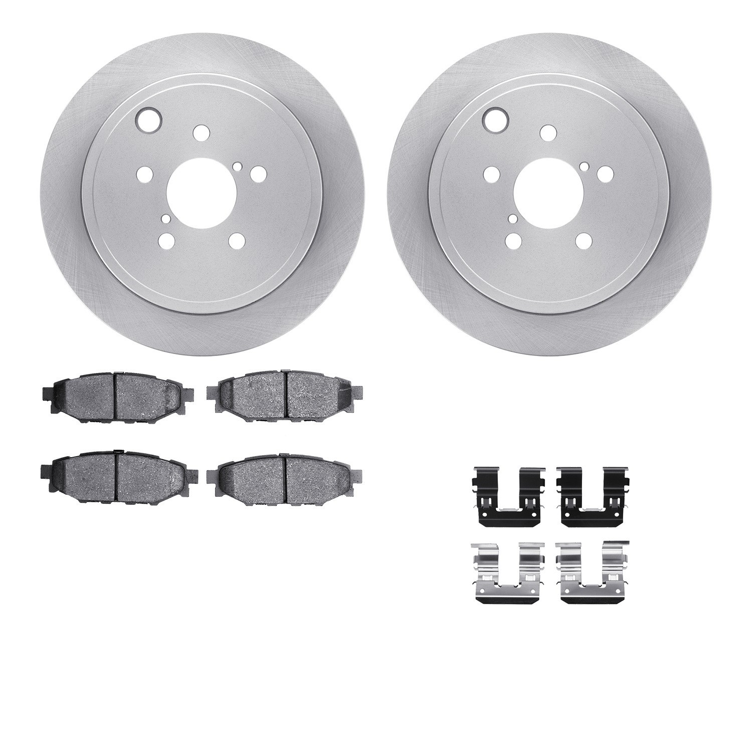 DYN 6512-13153 DFC Brake Rotor with 5000 Brake Pads and Hardware Kit