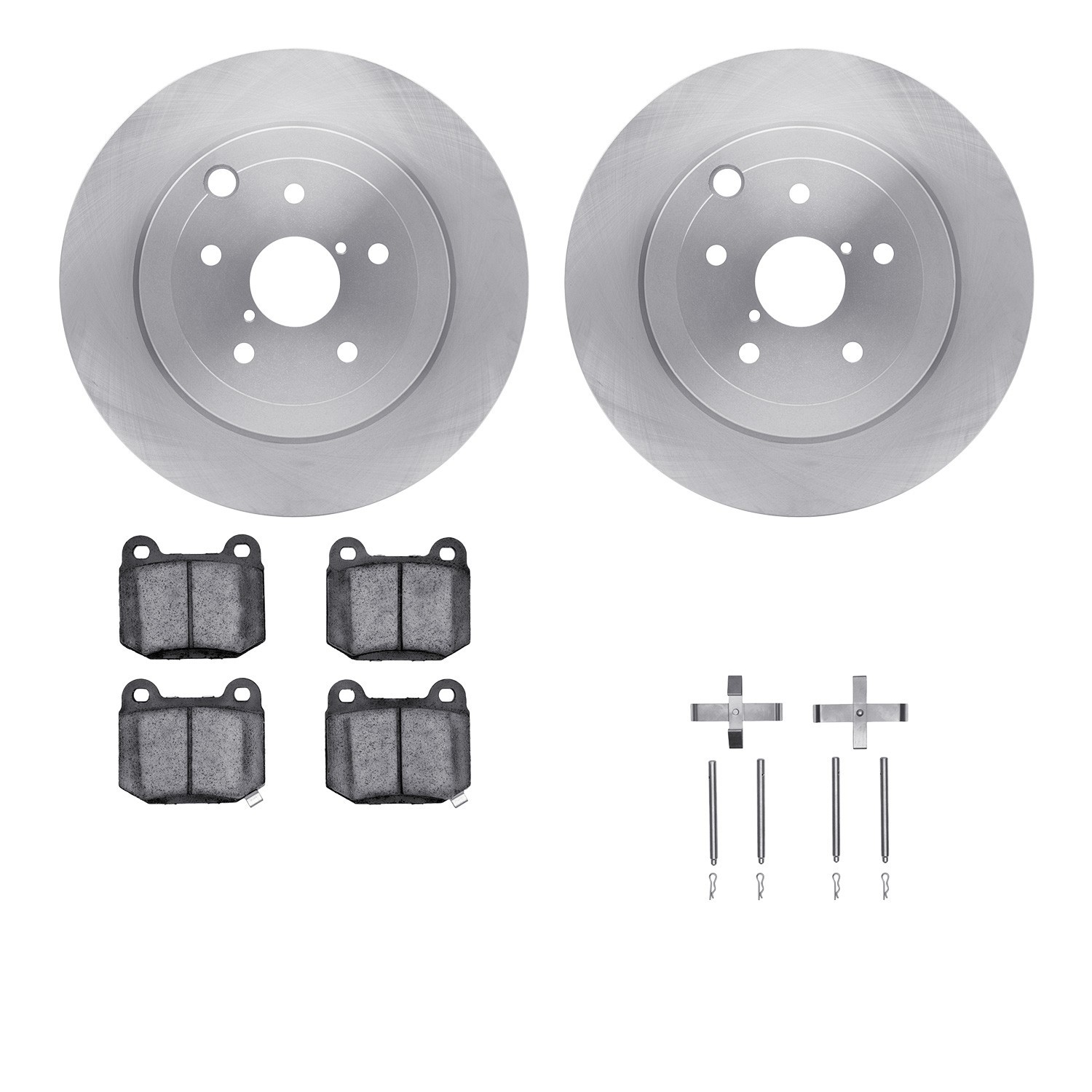 DYN 6512-13156 DFC Brake Rotor with 5000 Brake Pads and Hardware Kit