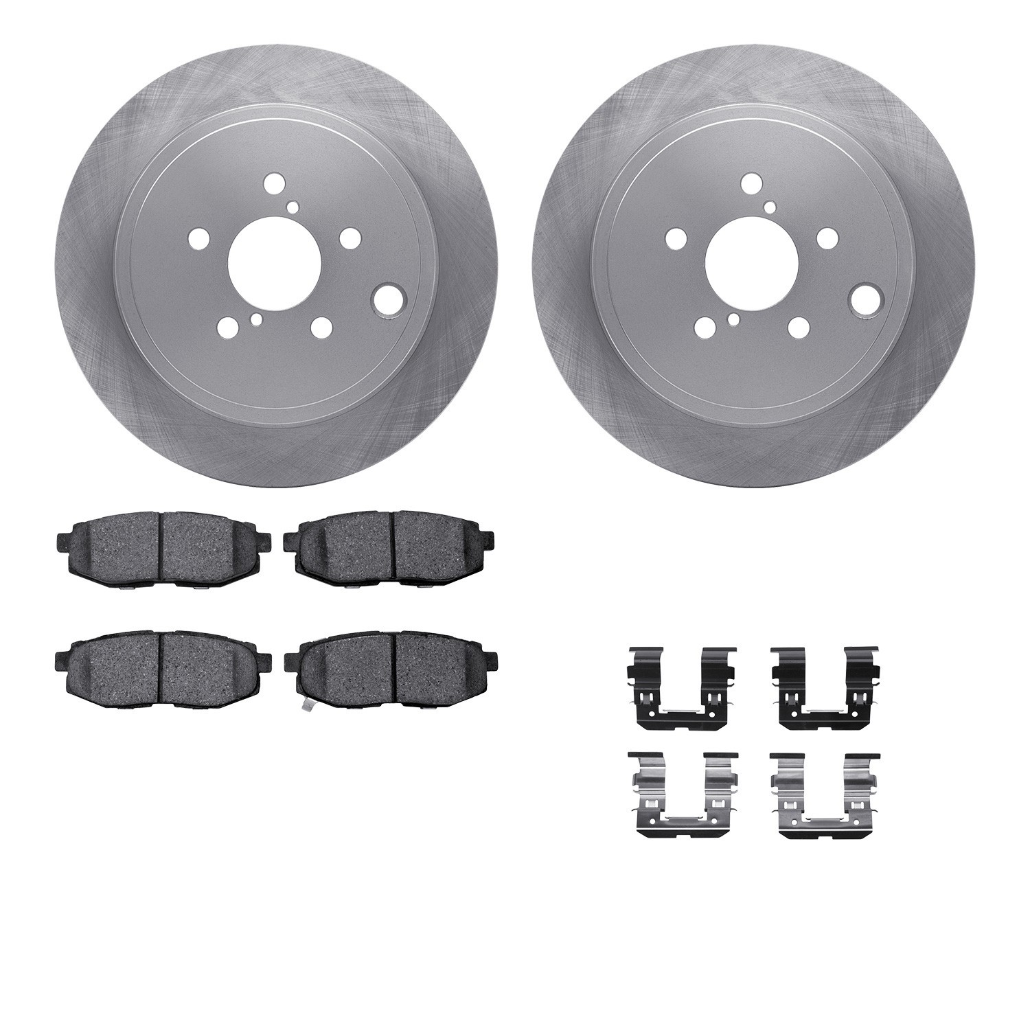 DYN 6512-13159 DFC Brake Rotor with 5000 Brake Pads and Hardware Kit