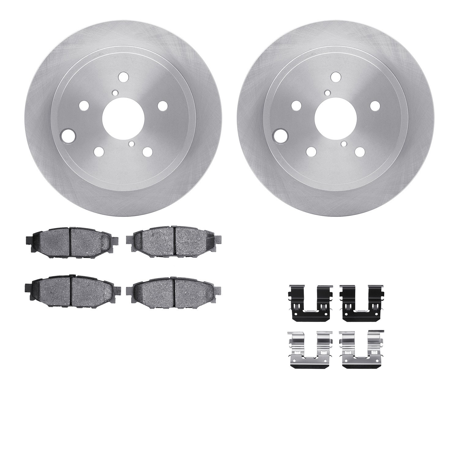 DYN 6512-13162 DFC Brake Rotor with 5000 Brake Pads and Hardware Kit