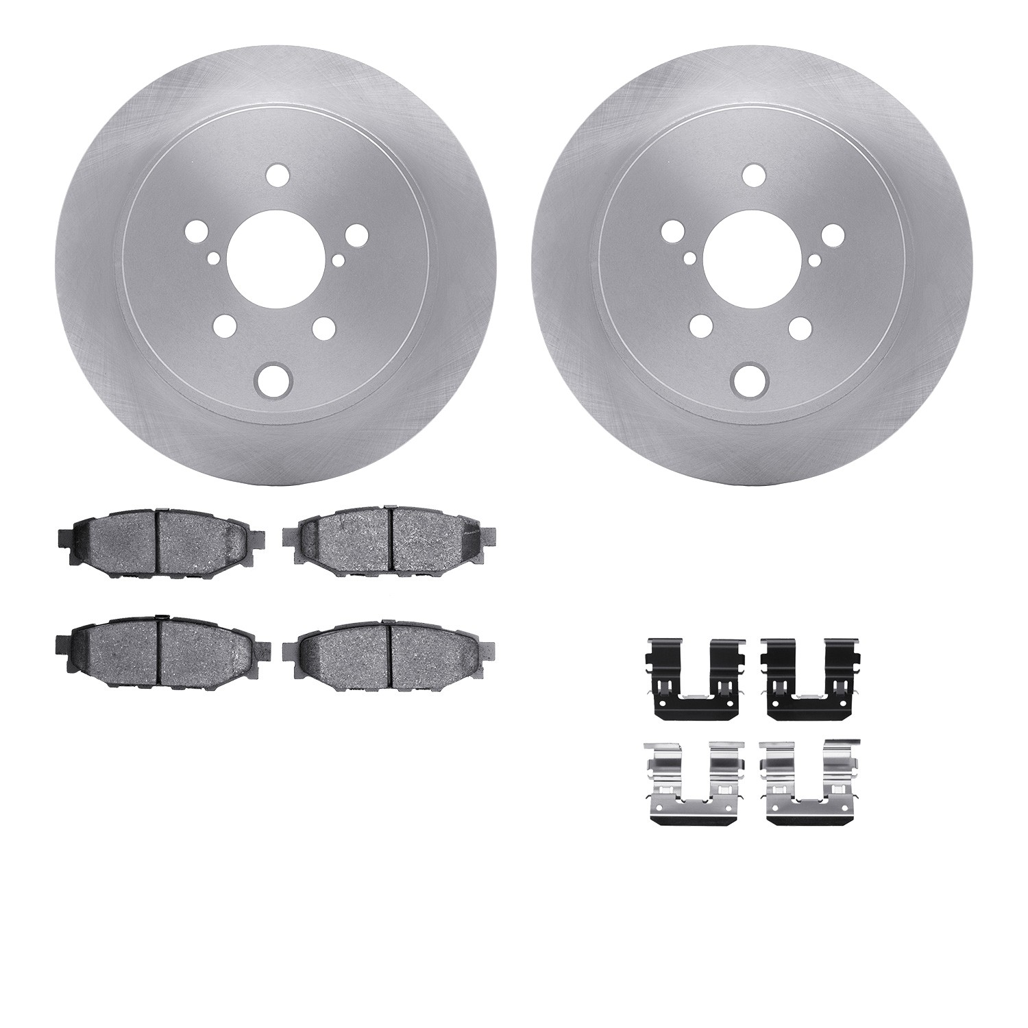 DYN-6512-13165 DFC Brake Rotor with 5000 Brake Pads and Hardware Kit