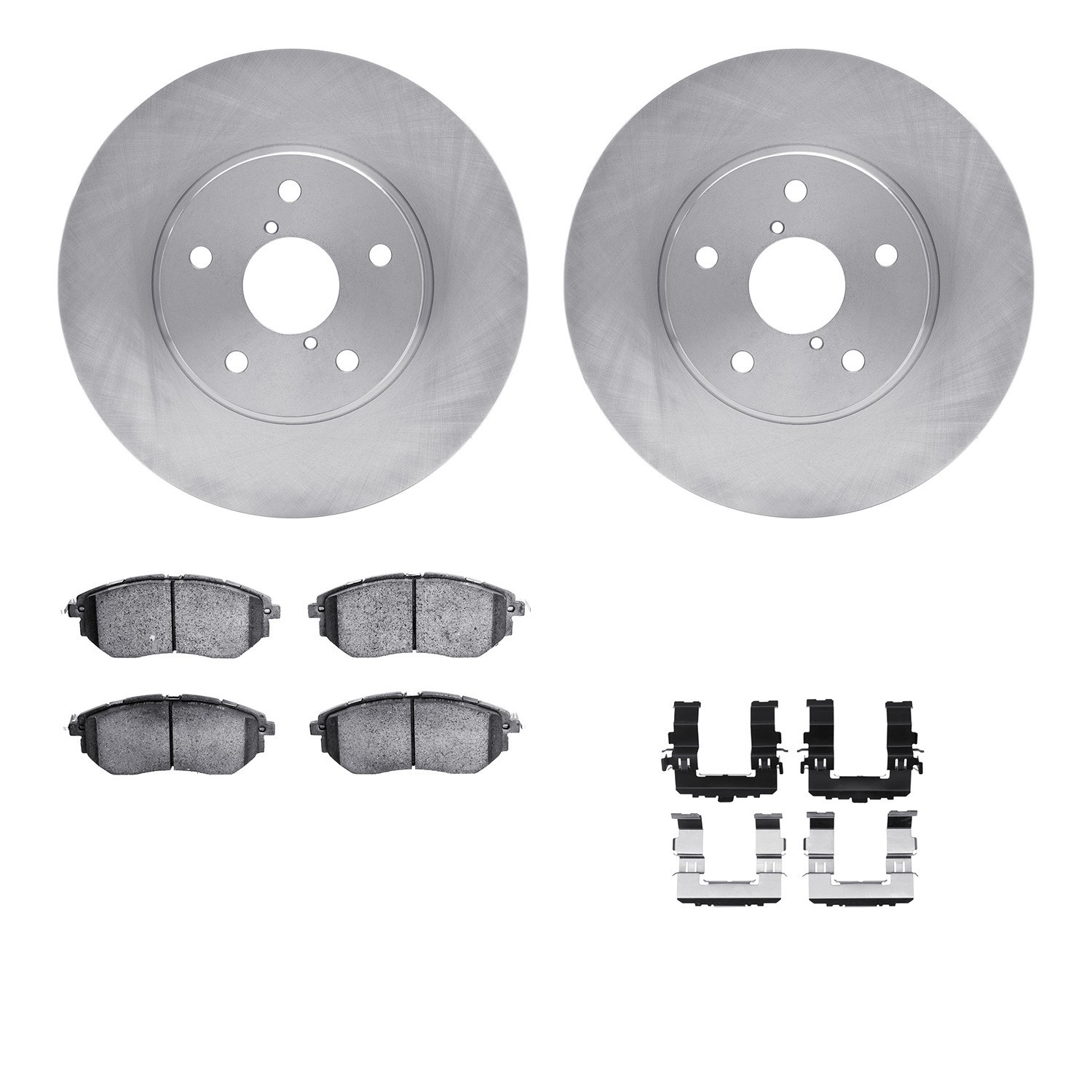 DYN 6512-13169 DFC Brake Rotor with 5000 Brake Pads and Hardware Kit