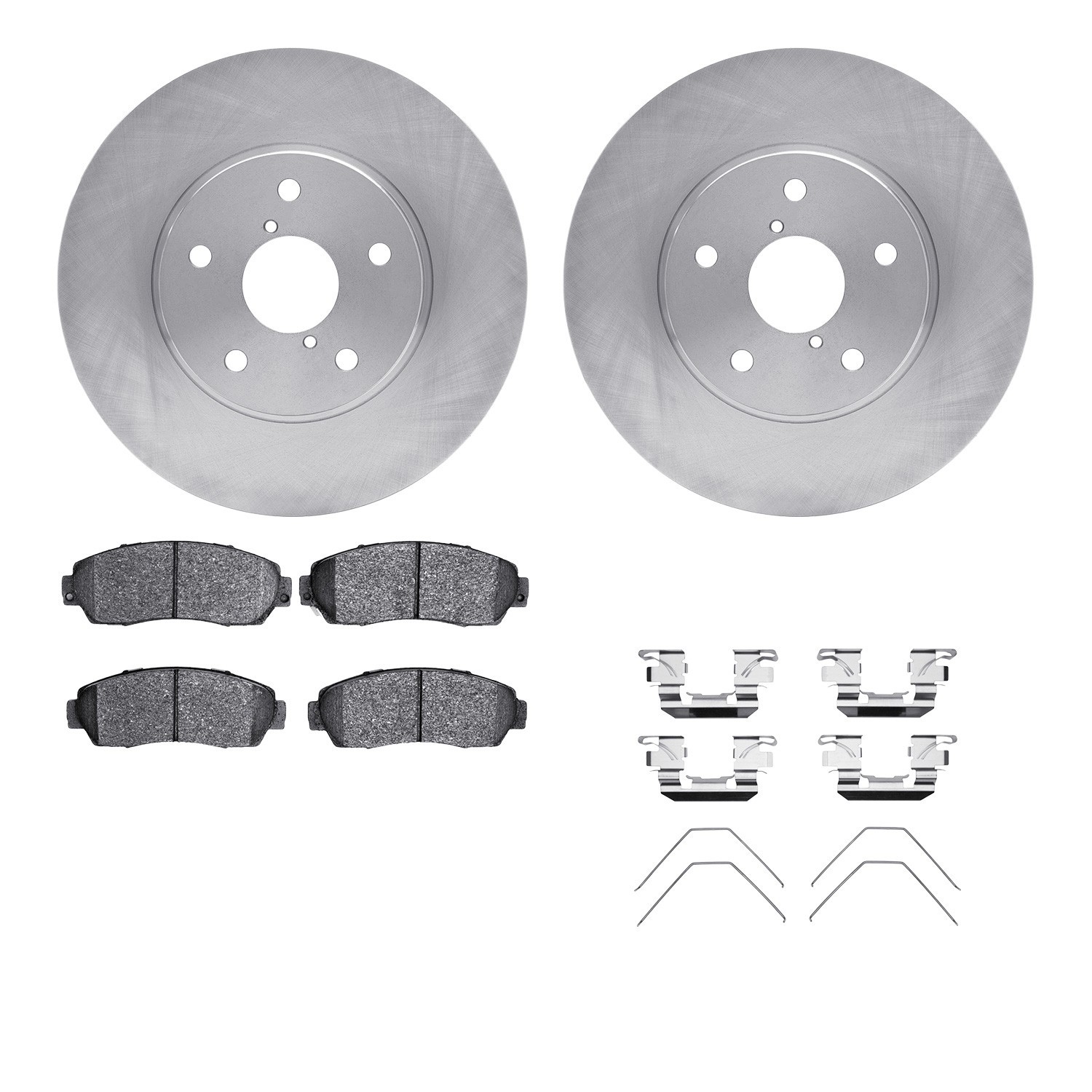 DYN-6512-13176 DFC Brake Rotor with 5000 Brake Pads and Hardware Kit