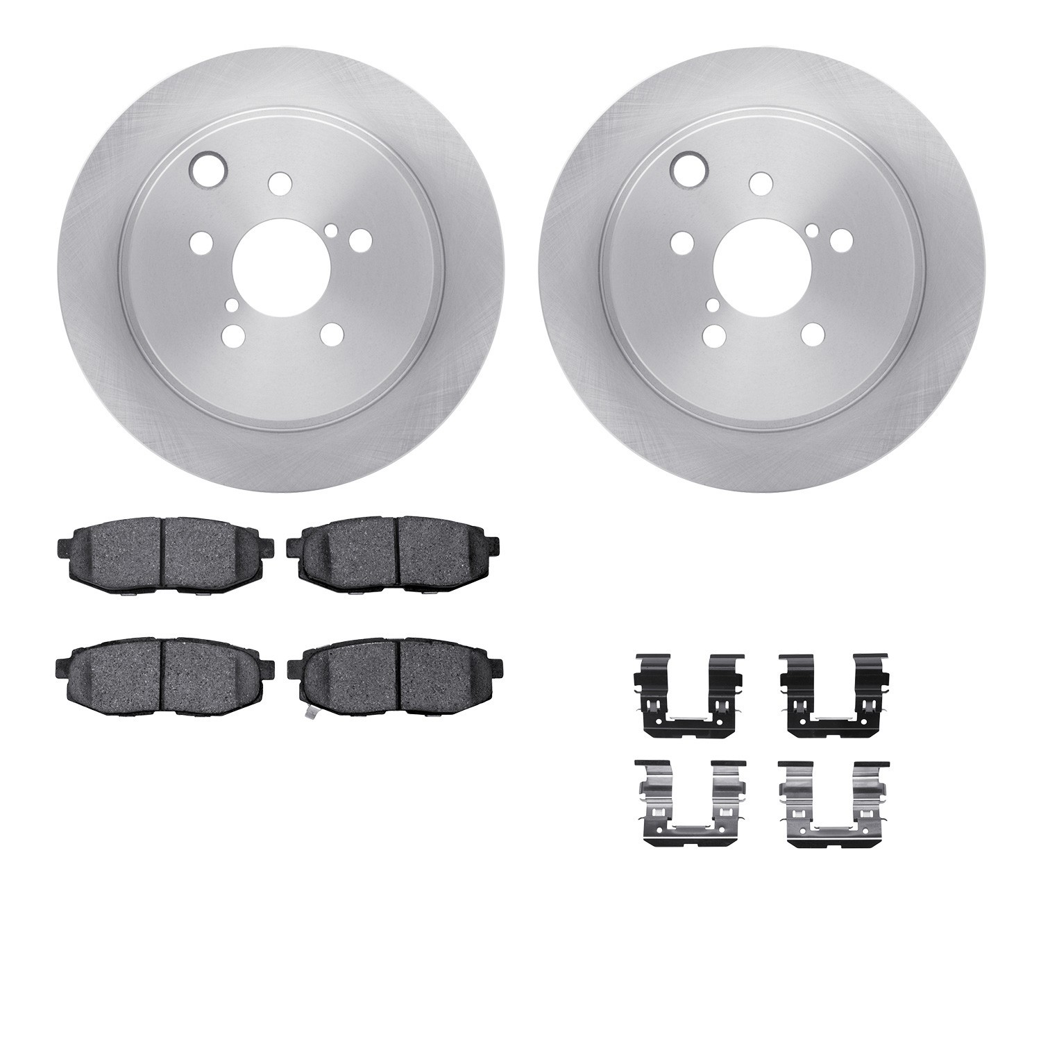 DYN-6512-13177 DFC Brake Rotor with 5000 Brake Pads and Hardware Kit