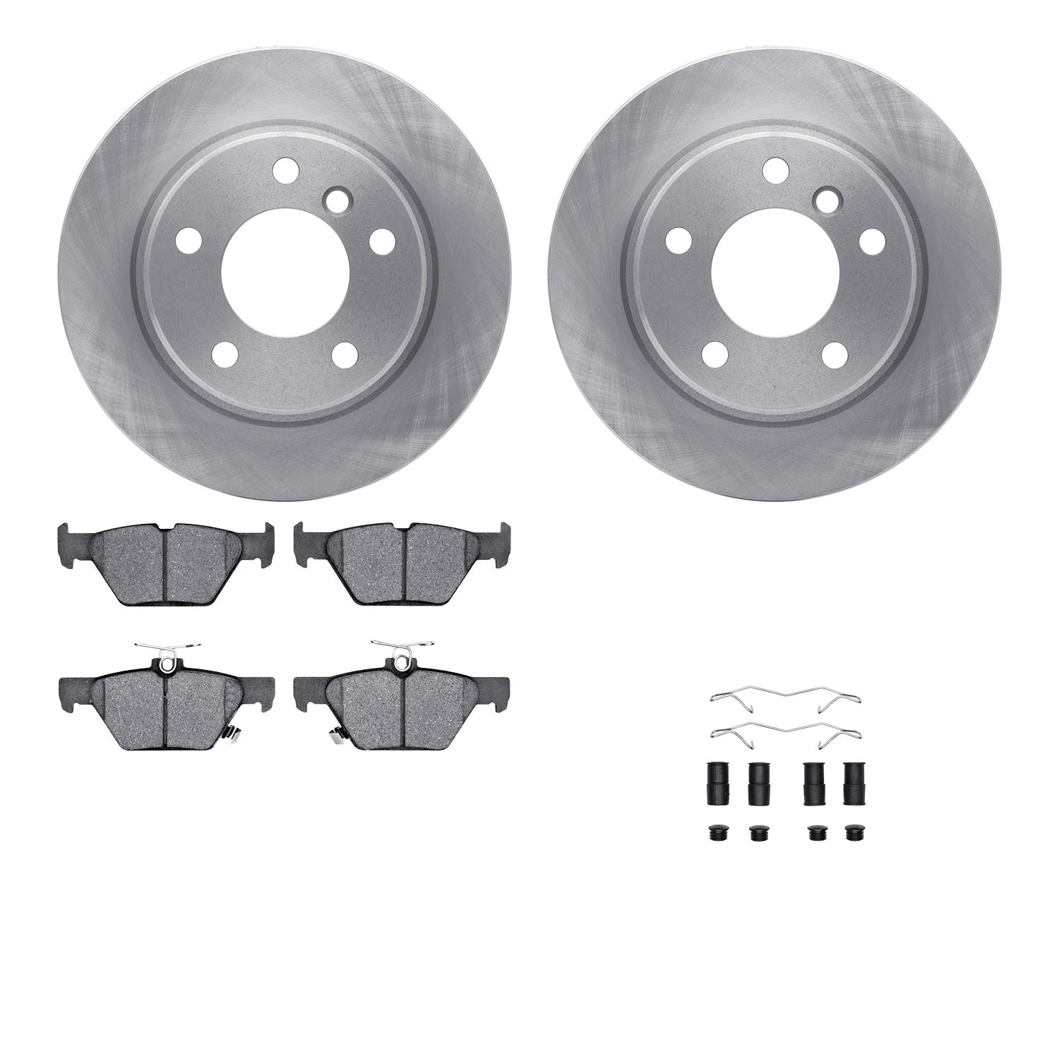 DYN-6512-13182 DFC Brake Rotor with 5000 Brake Pads and Hardware Kit