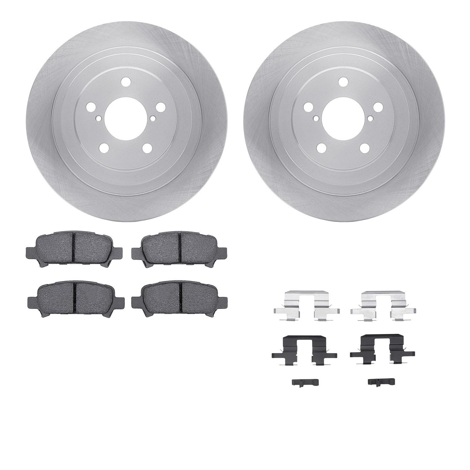 DYN 6512-13183 DFC Brake Rotor with 5000 Brake Pads and Hardware Kit