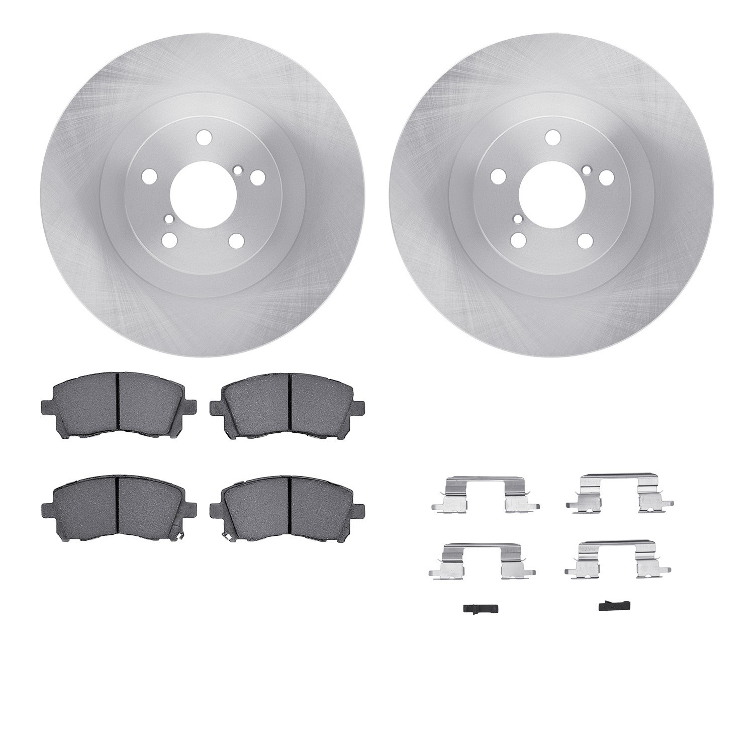 DYN 6512-13186 DFC Brake Rotor with 5000 Brake Pads and Hardware Kit
