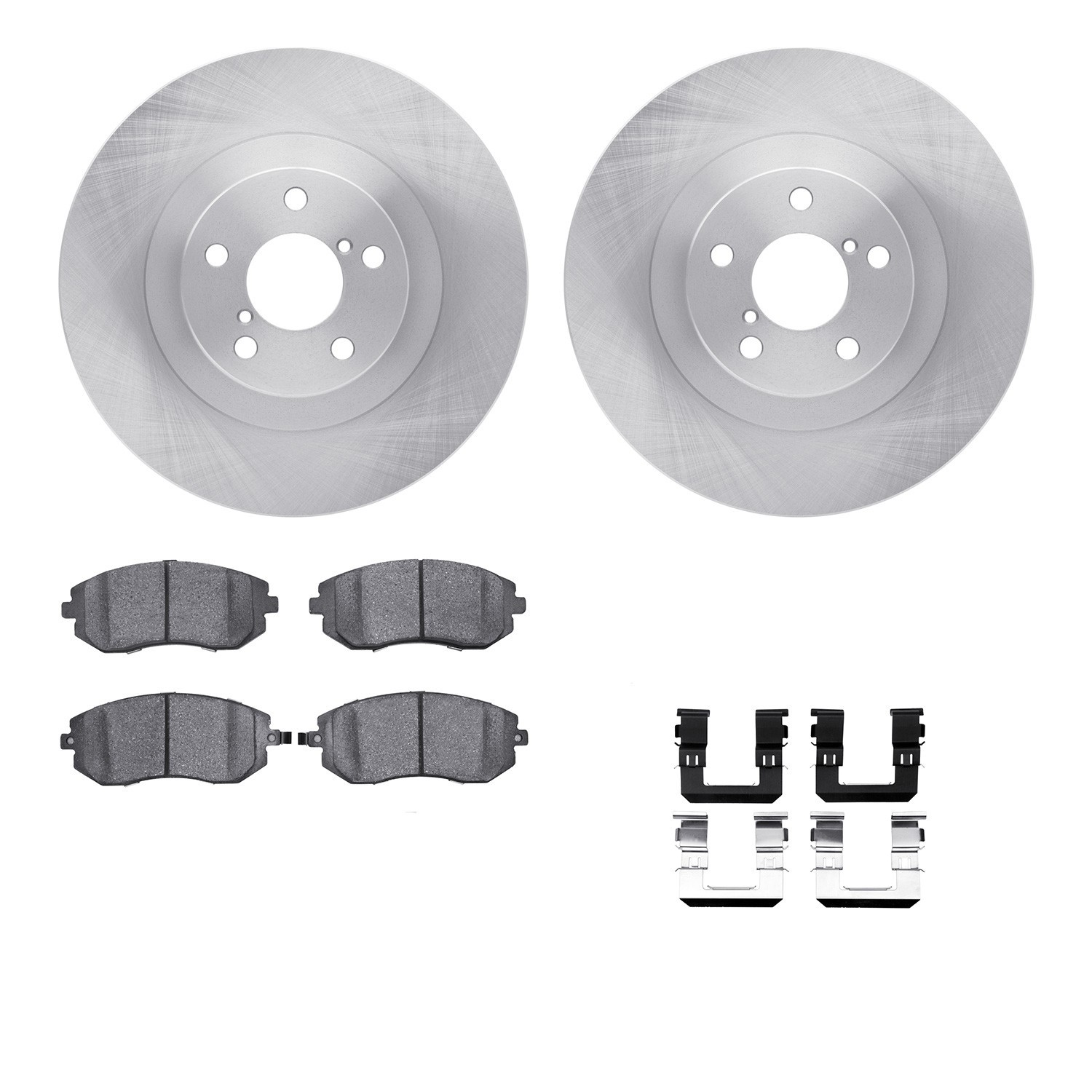 DYN-6512-13187 DFC Brake Rotor with 5000 Brake Pads and Hardware Kit