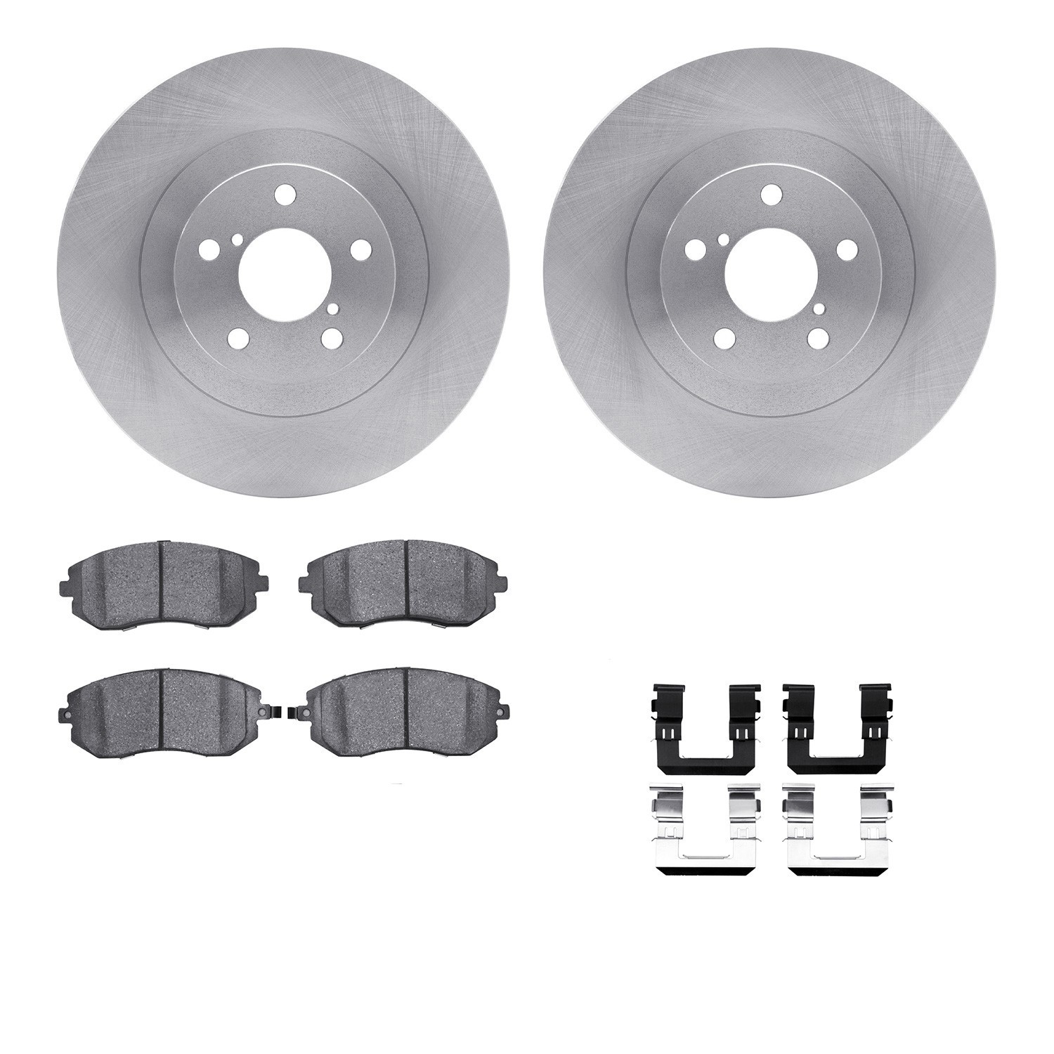 DYN 6512-13195 DFC Brake Rotor with 5000 Brake Pads and Hardware Kit