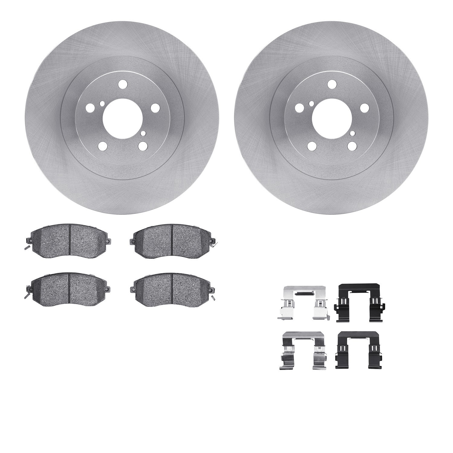 DYN 6512-13200 DFC Brake Rotor with 5000 Brake Pads and Hardware Kit