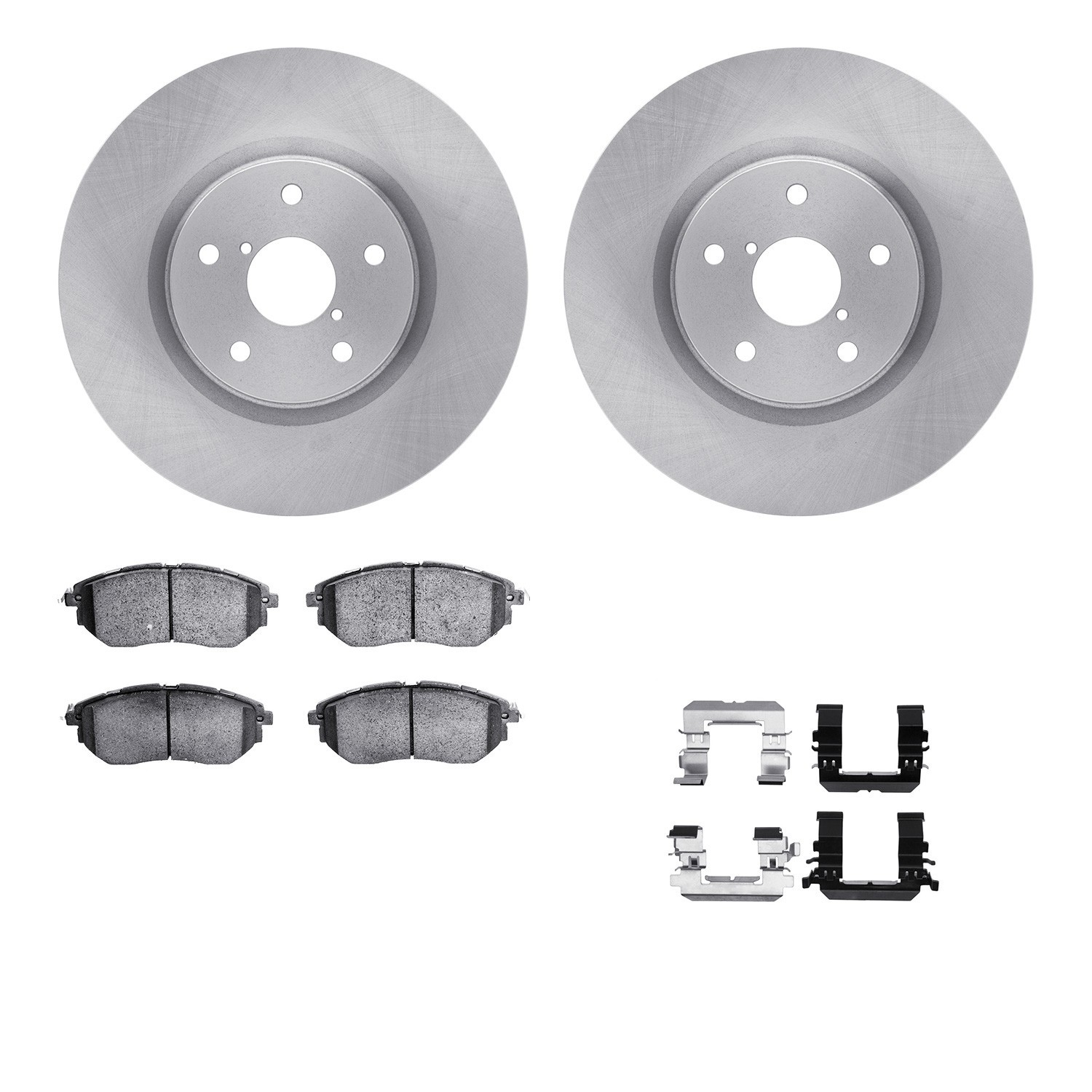 DYN 6512-13201 DFC Brake Rotor with 5000 Brake Pads and Hardware Kit
